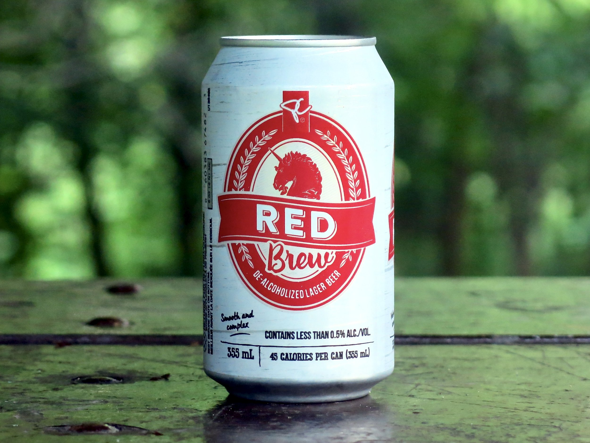 A can of PC Red Brew beer