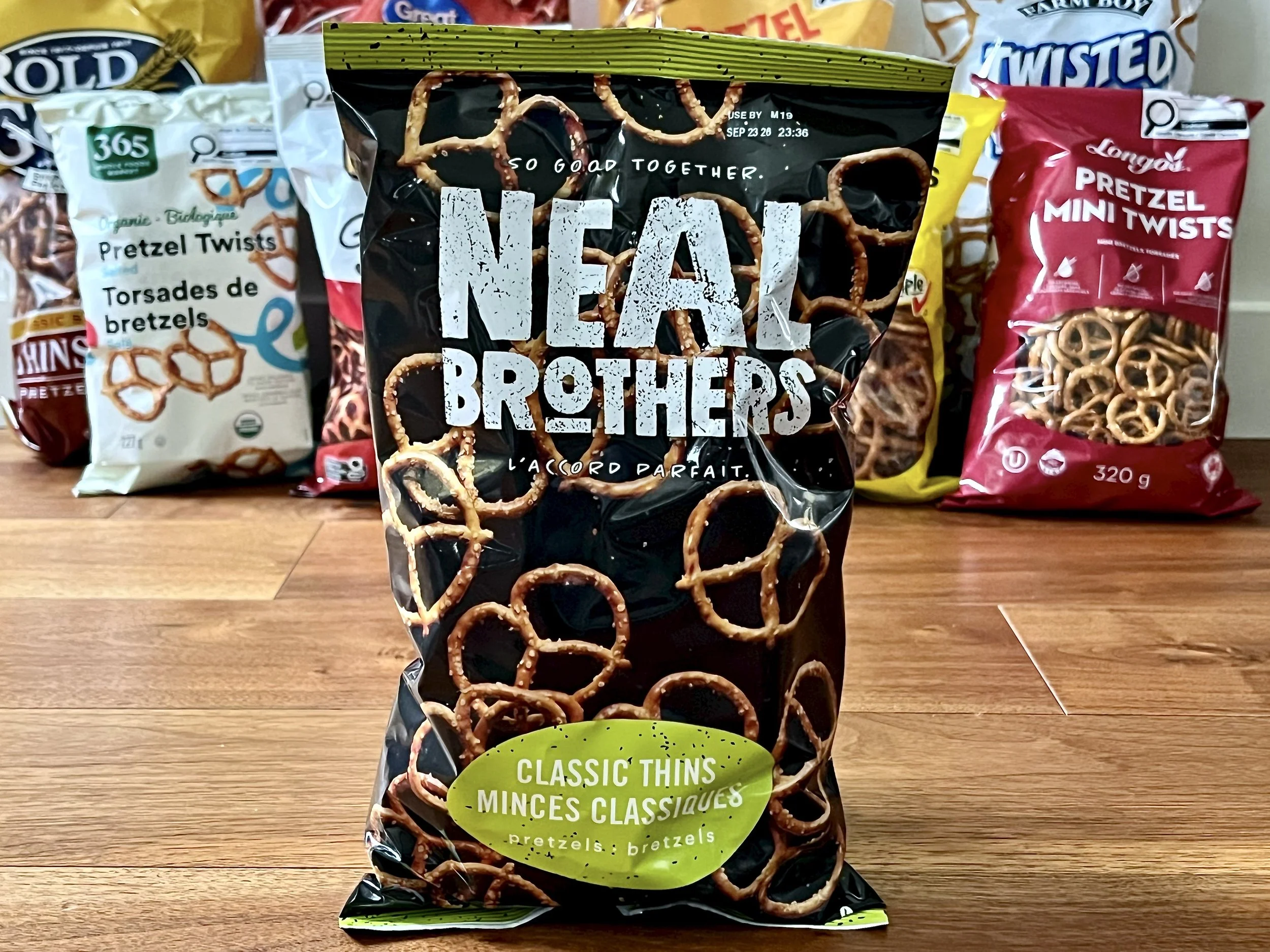 A bag of Neal Brothers pretzels