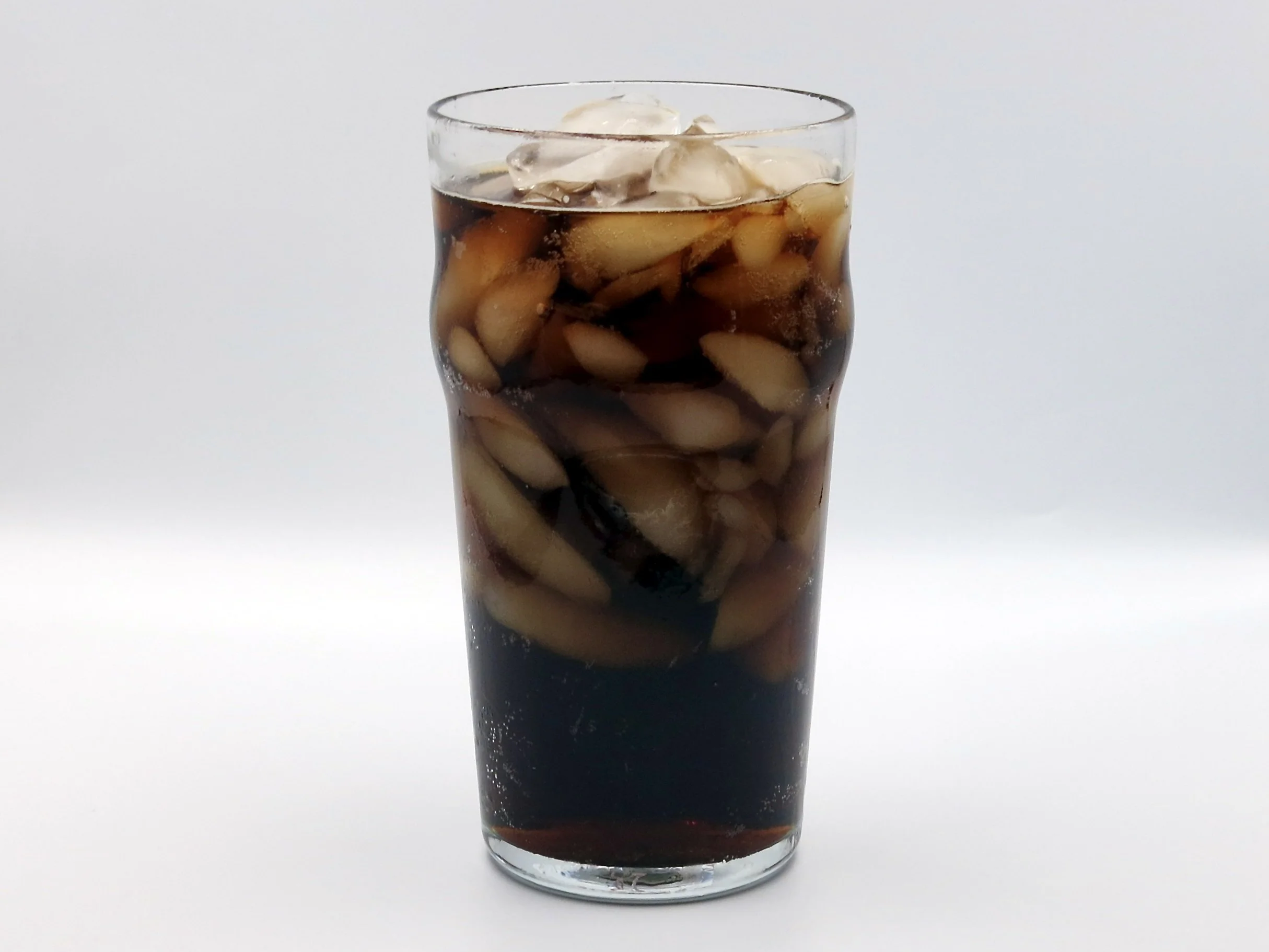 A glass of Great Value Diet Cola.