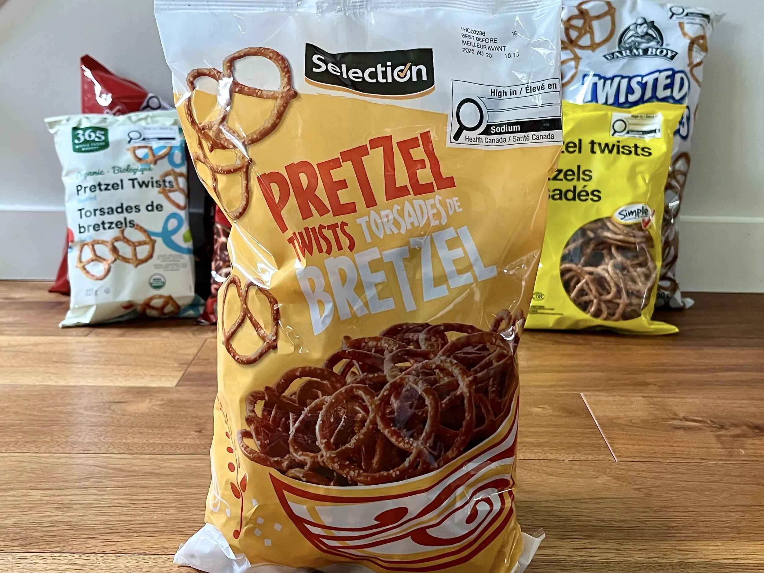 A bag of Selection brand pretzels.