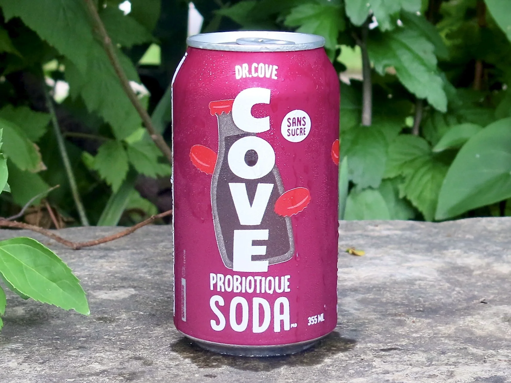 A can of Dr. Cove cola.