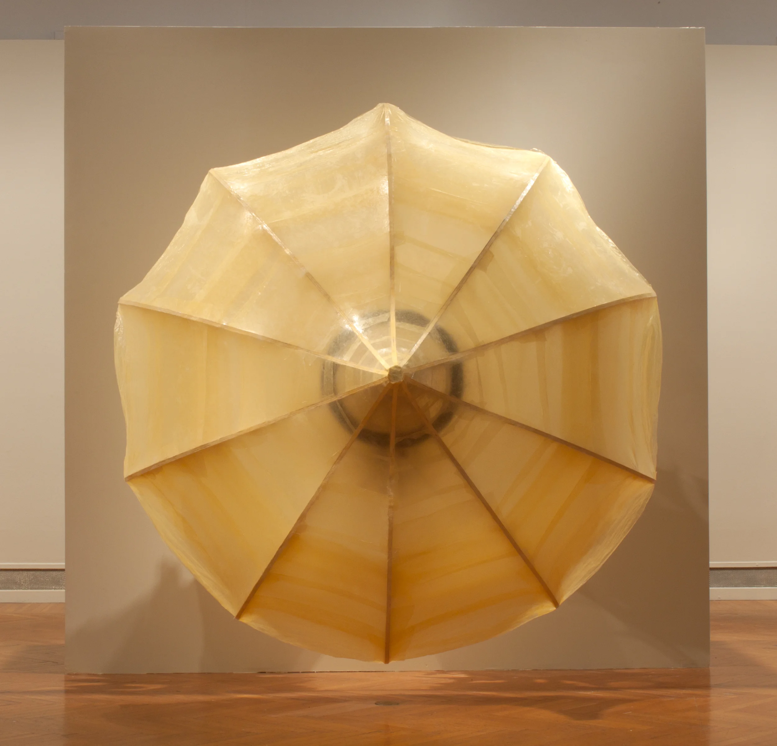 Untitled (yellow cones) 2011 Plywood, tracing paper, polyurethane, foam 96 x 96 x 72 in. 