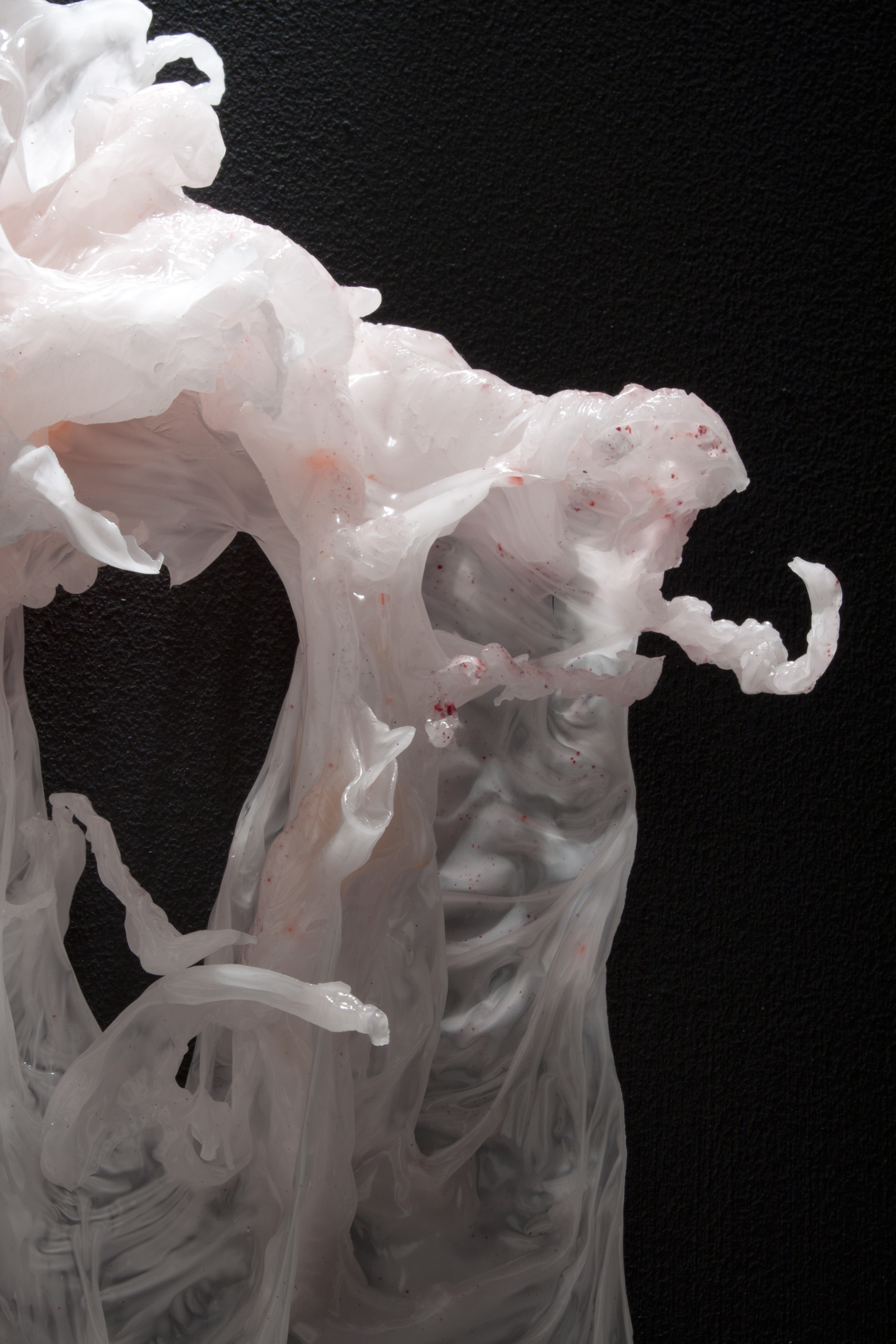  Detail  Untitled   2011   Cast Paraffin wax, fabric dye  22 x 6 x 3 in., 12 x 12 x 4 in.    