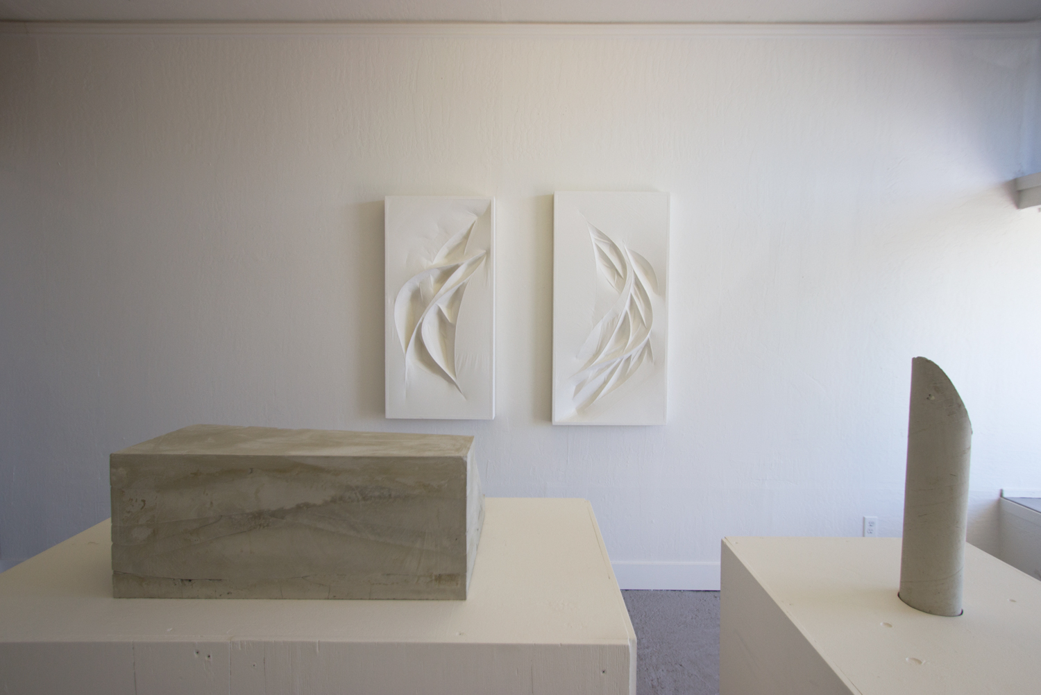   Custom Built-In   2015  Installation view (Untitled (white forms) shown center) 