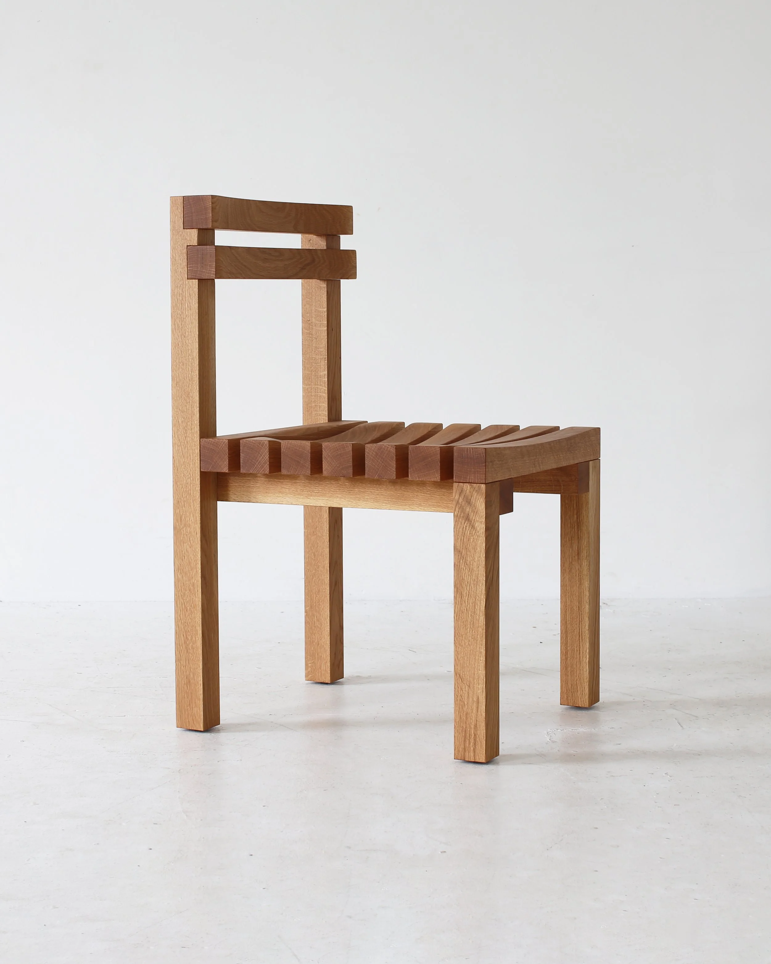 Chair made of 2x2 oak boards