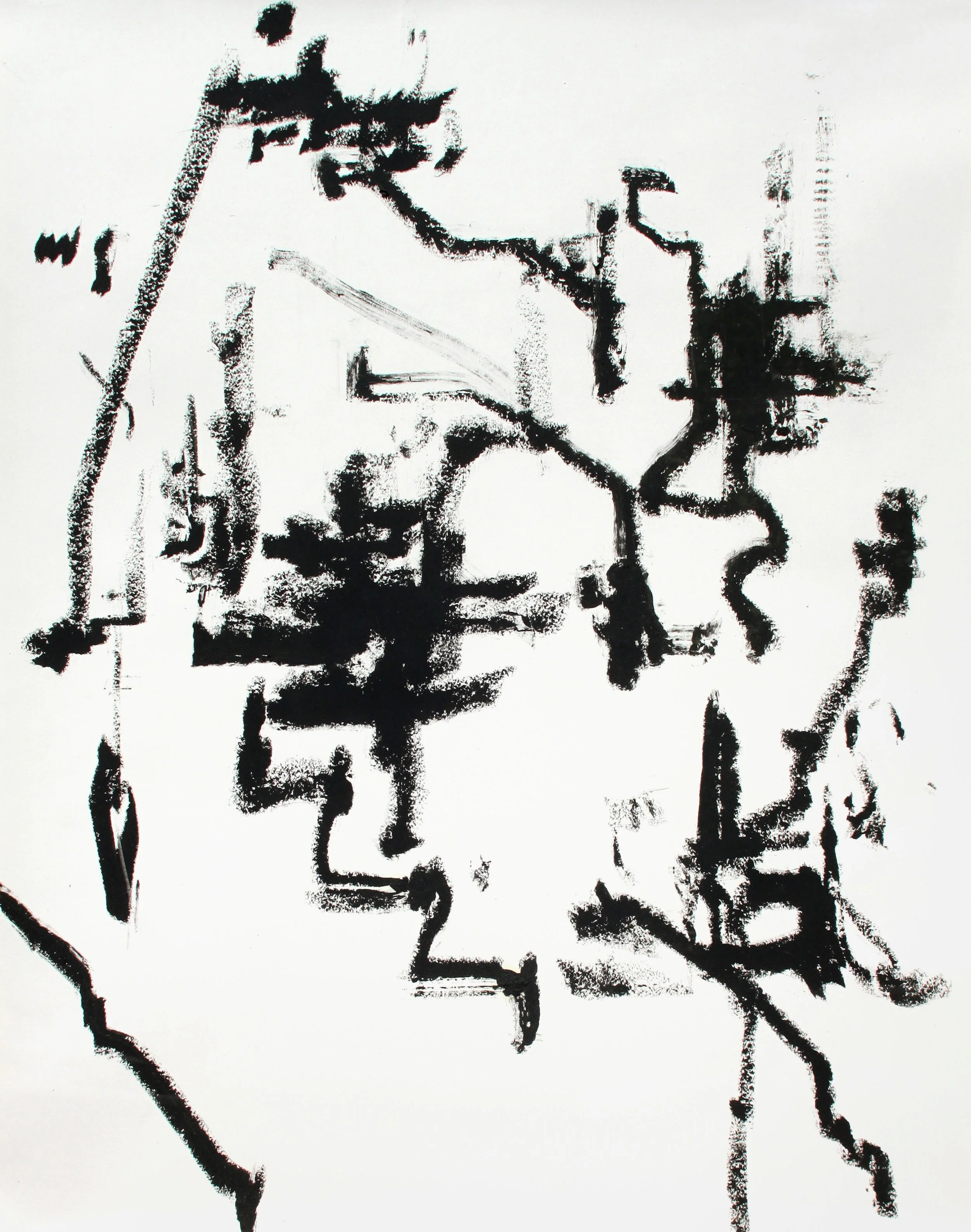 oil on paper, 36" x 29"