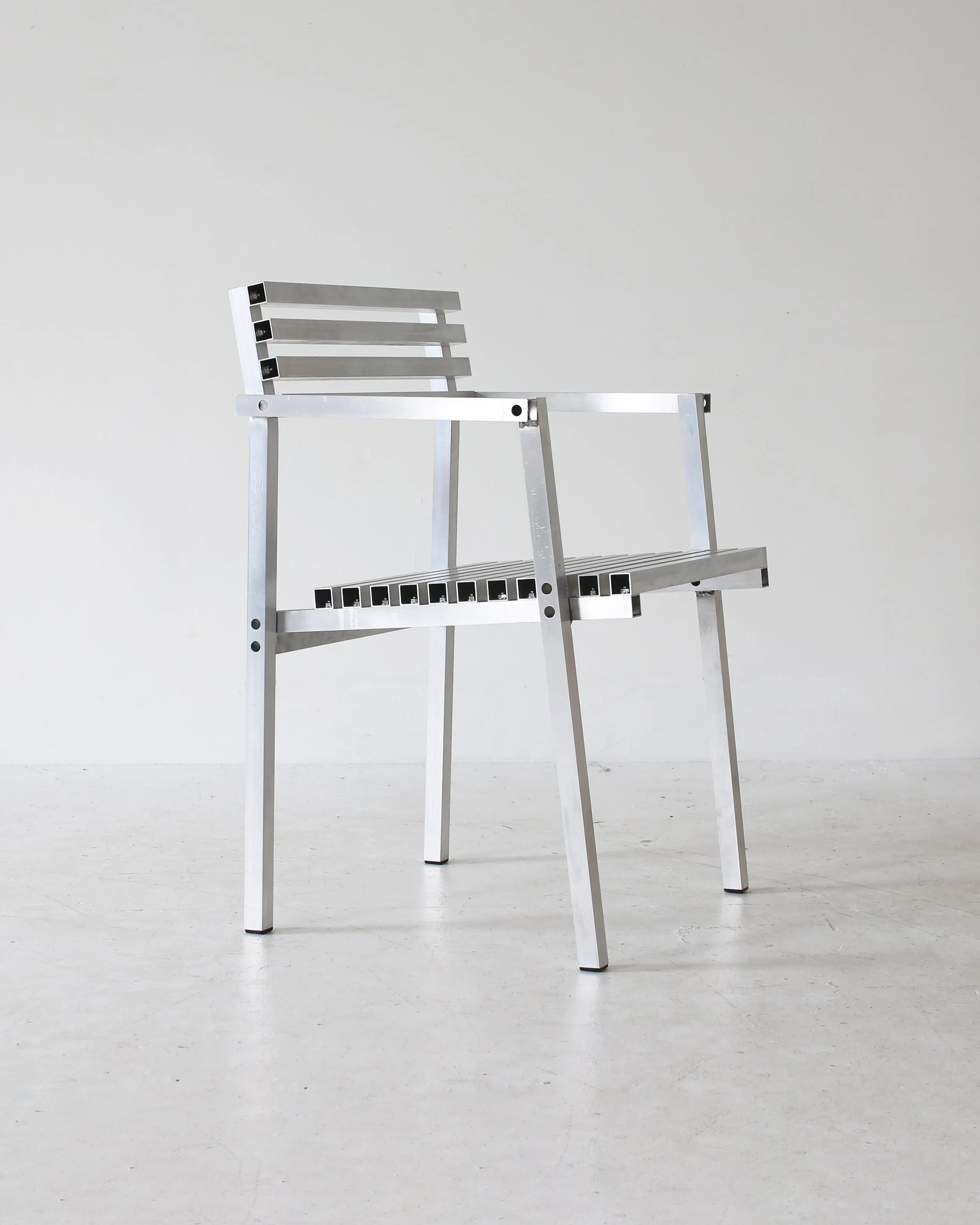 Chair made of 1x1 aluminum tube