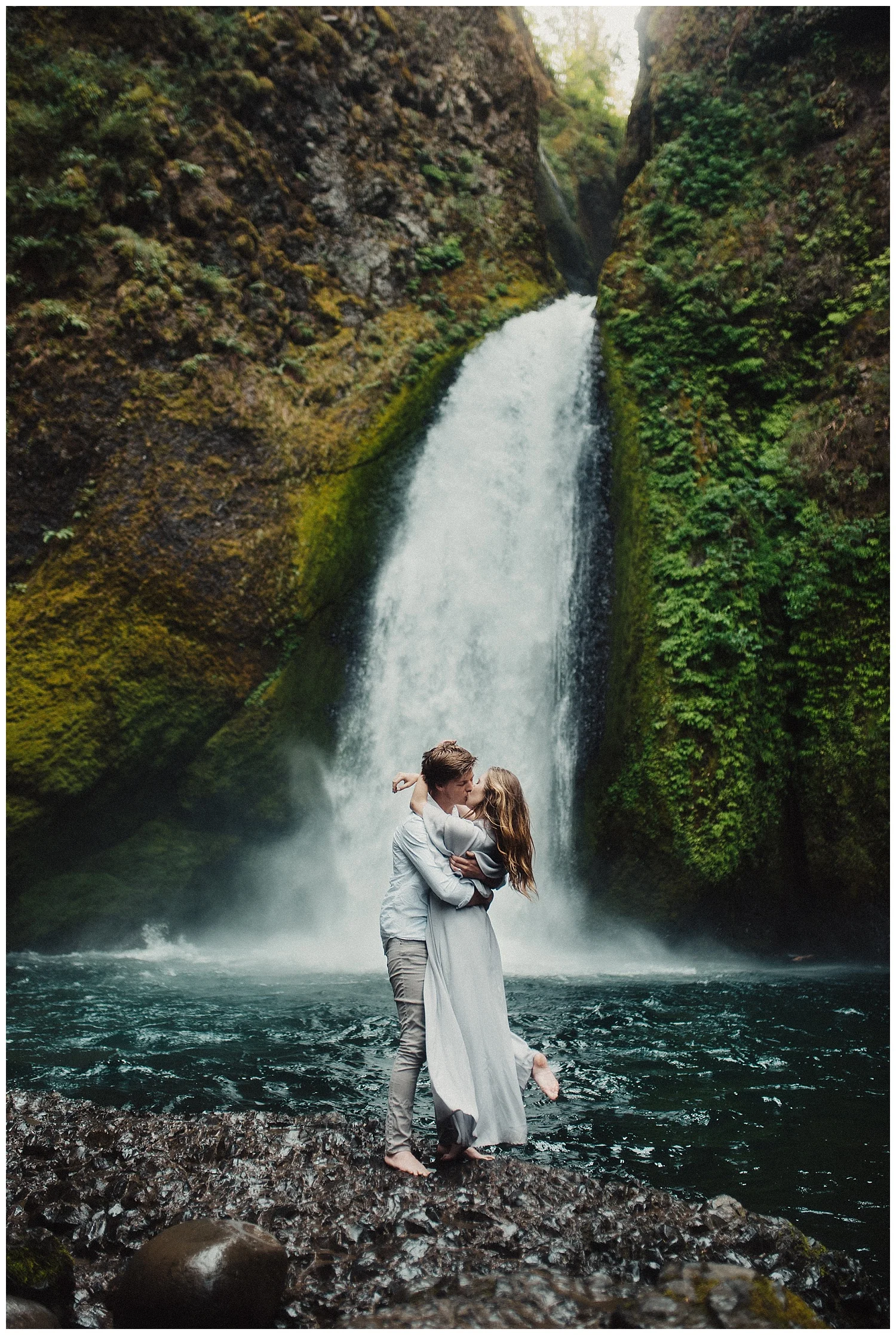 Wahclella Falls Elopement in Oregon