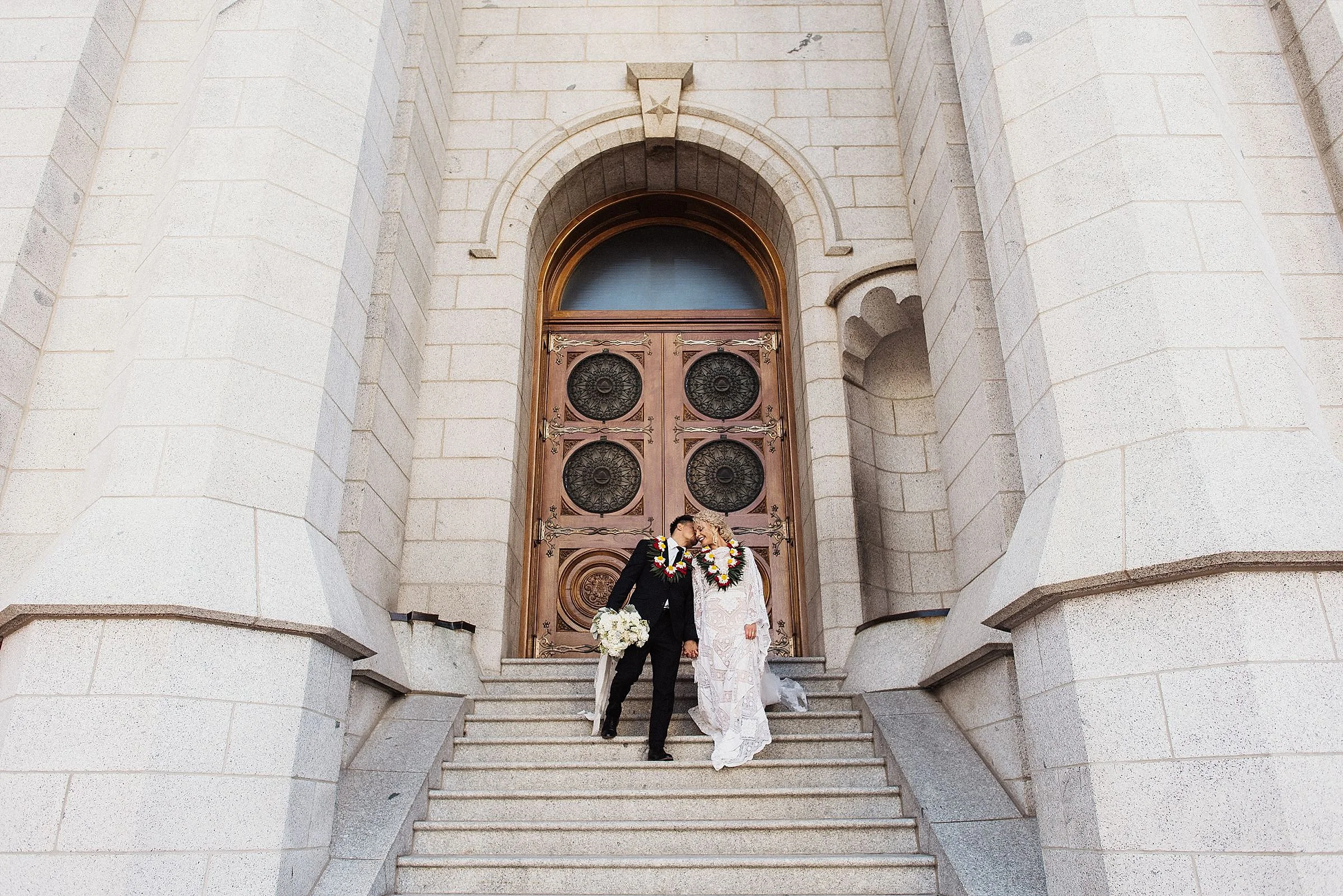 white shanty wedding