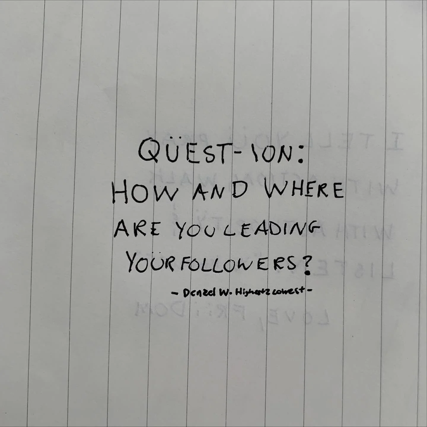 Wėėk 2: With a Question?