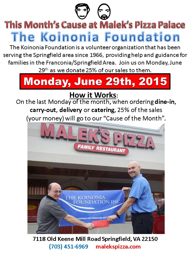Koinonia Foundation Event at Maleks
