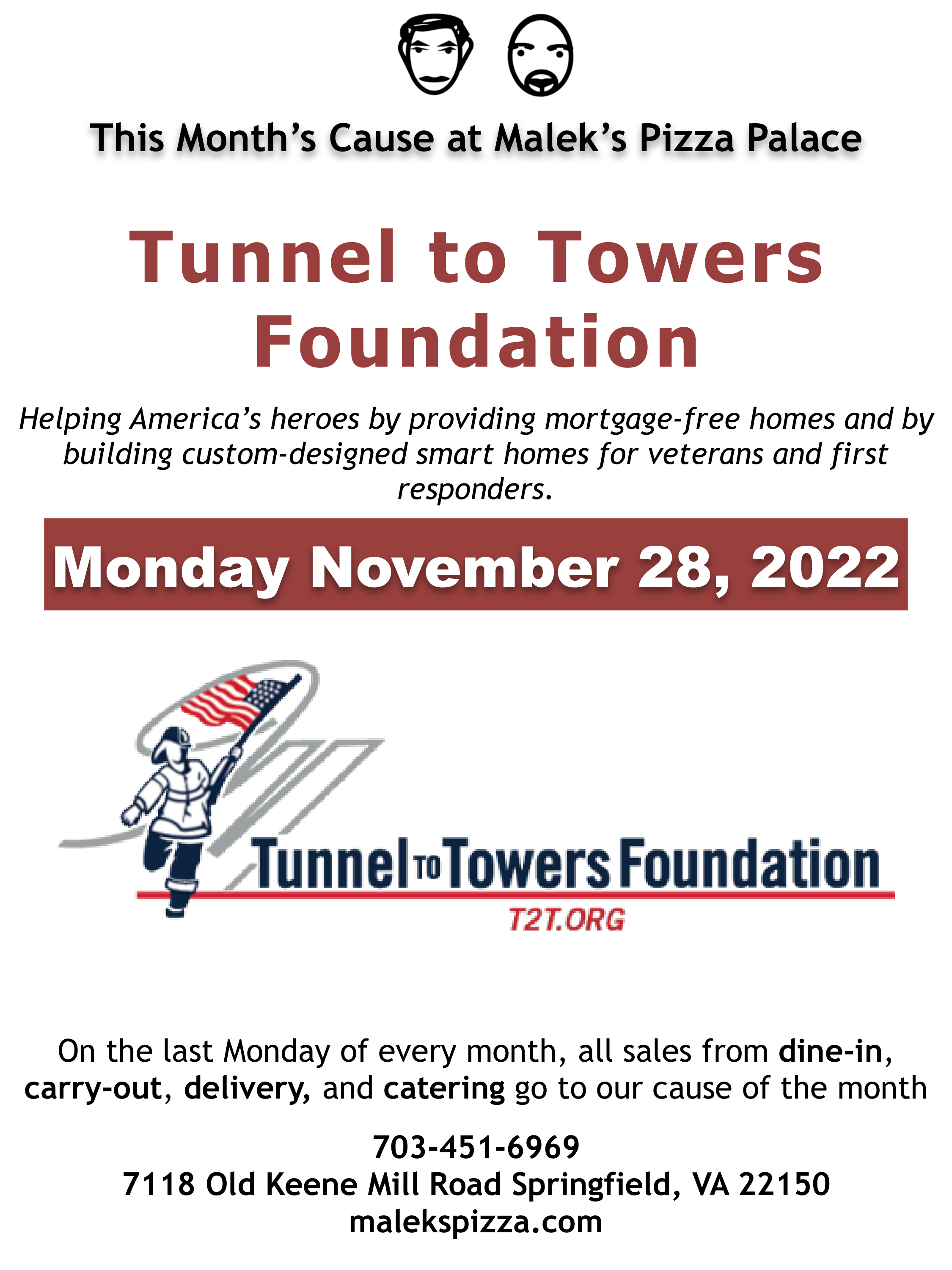Last Monday at Malek's: Tunnel to Towers Foundation