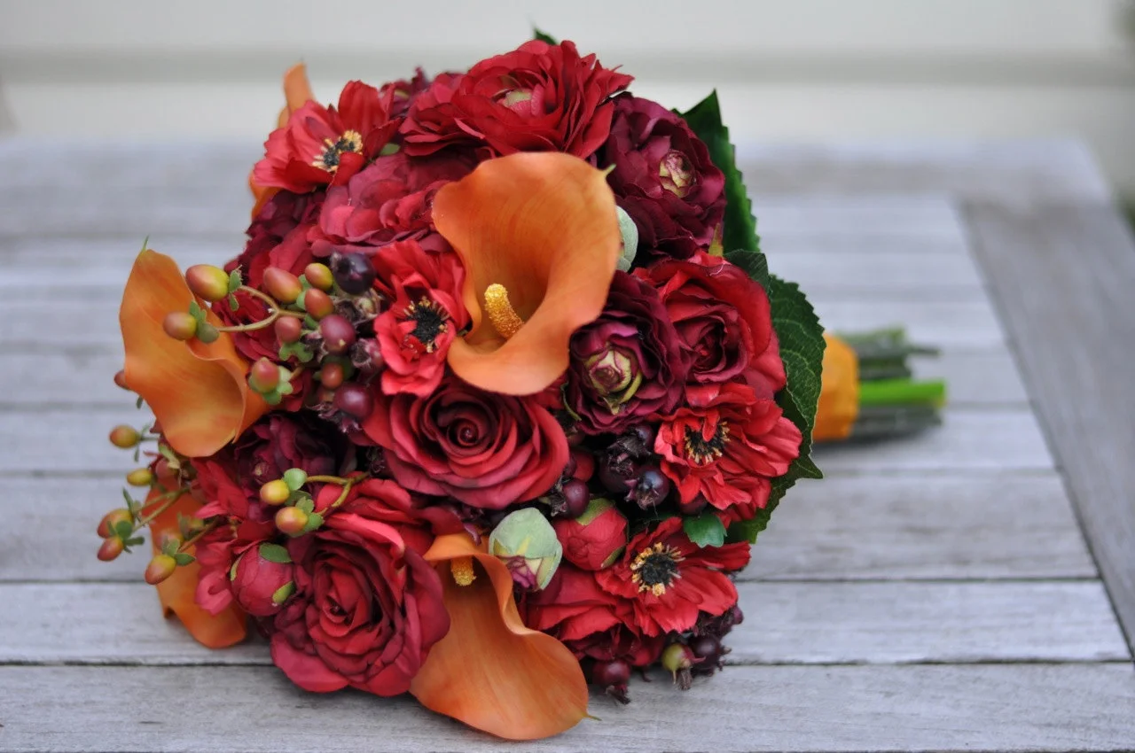 Vibrant Fall Wedding Bouquet