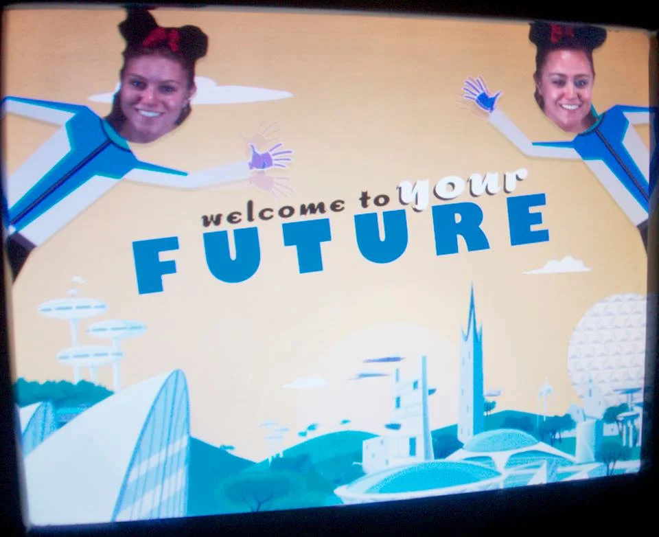 I was trying to figure out what sort of picture could signify my goals. I didn't want to steal a picture from a Google Image search, so I scrolled through all my pictures on Facebook and found this gem. I thought it was fitting because it is future oriented, but silly, and taken on Spaceship Earth in Epcot. Yeah, I'm a nerd :) My sister, Maddie, is on the left.