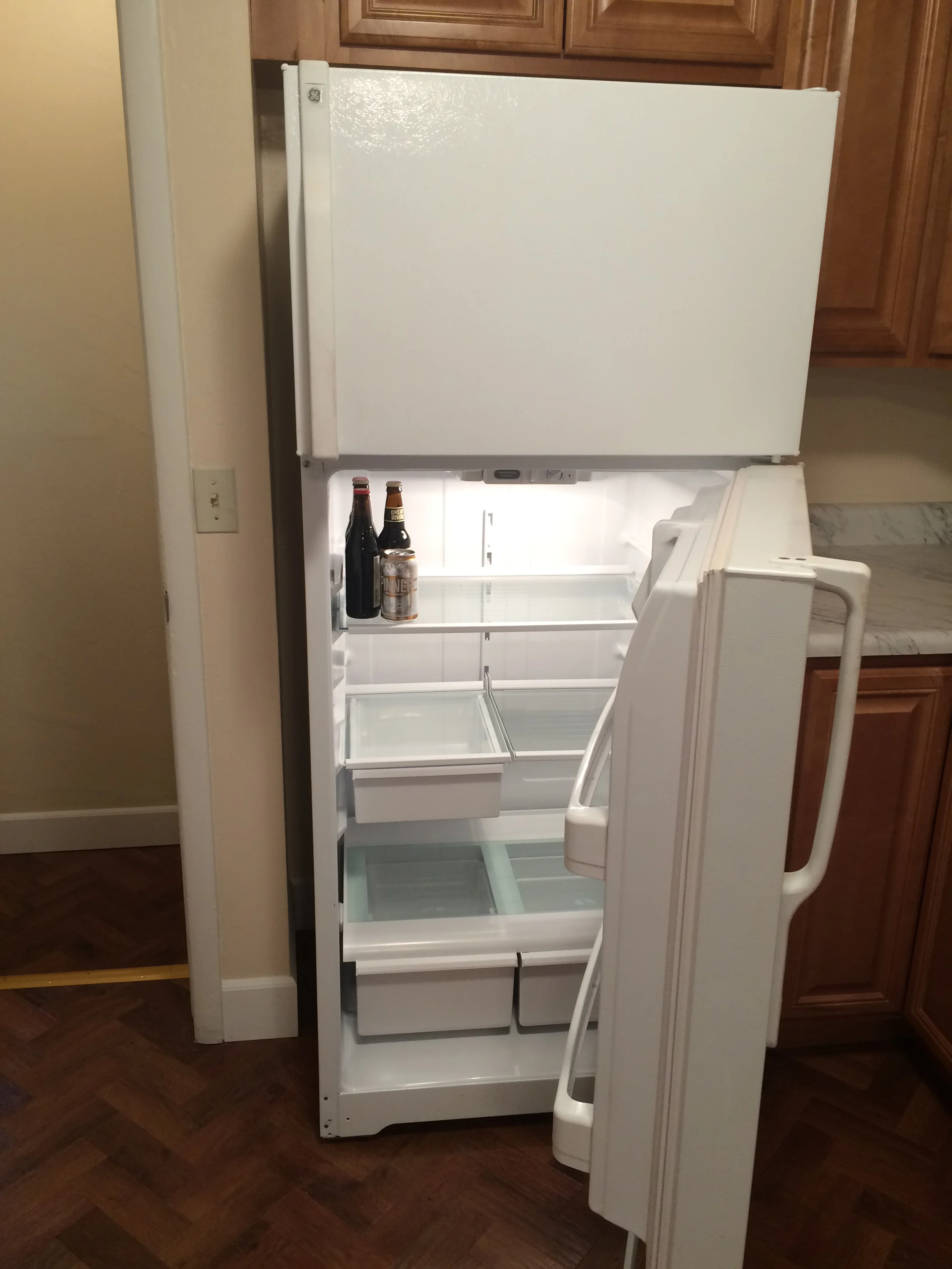 Beer in the fridge... all we'd ever need!