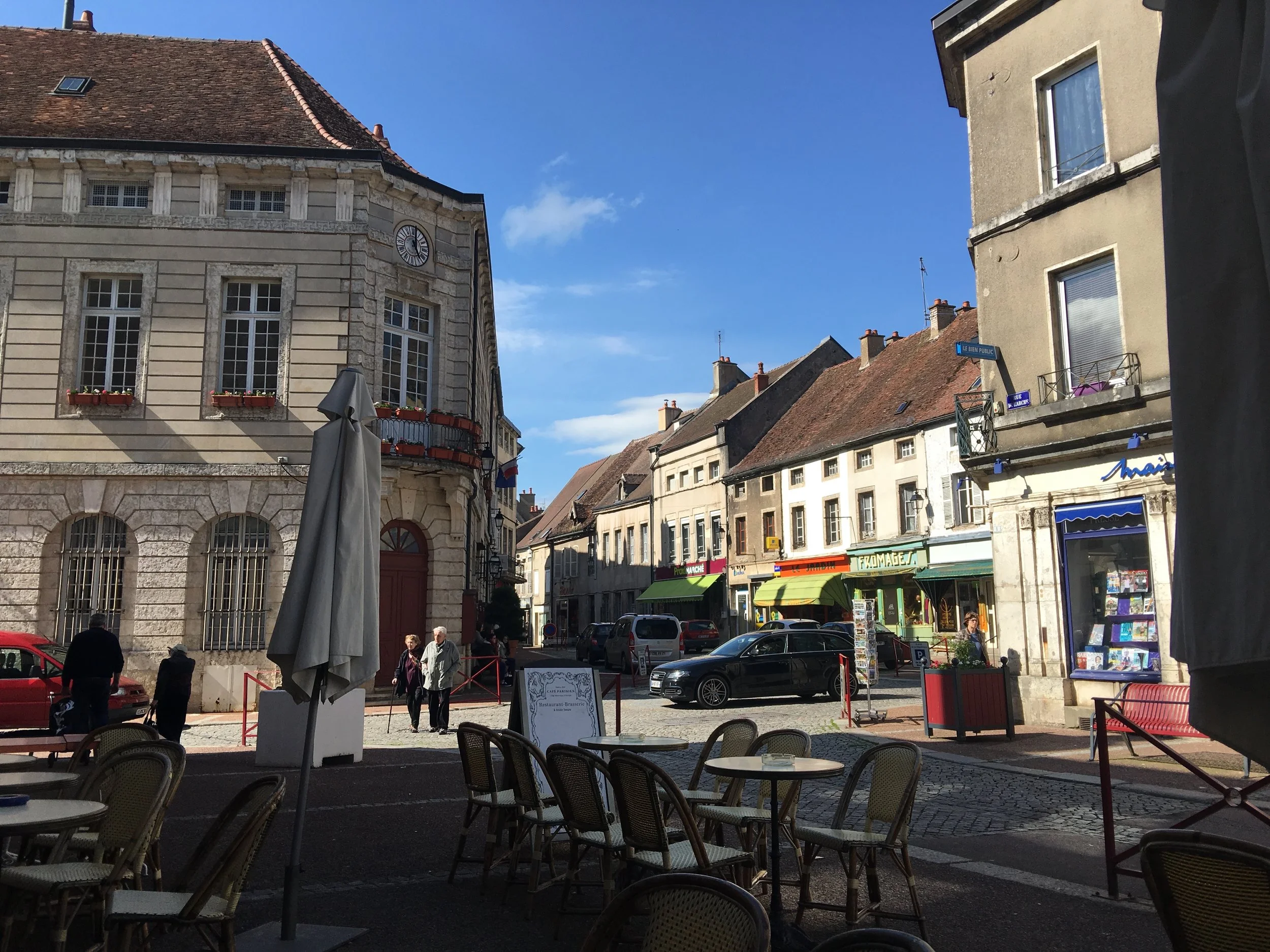 The view from the café in Saulieu