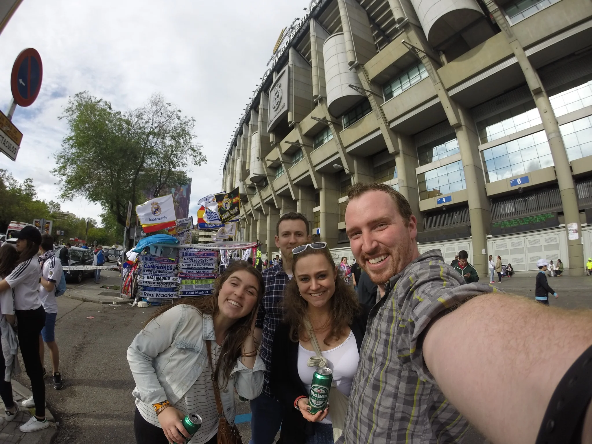 Outside Real Madrid's Stadium