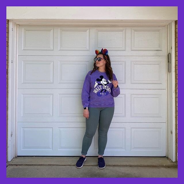 Real talk - I have been wearing this PURPLE sweatshirt a LOT during quarantine but it&rsquo;s also perfect for one of those chilly days at Disney World (I promise they happen sometimes!)
&bull;
Just one day more of #boundingwithpride, but don&rsquo;t