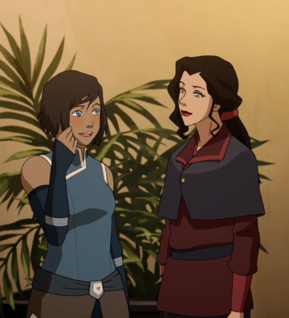 Korra reunited with her "friend" Asami after three years of being apart.