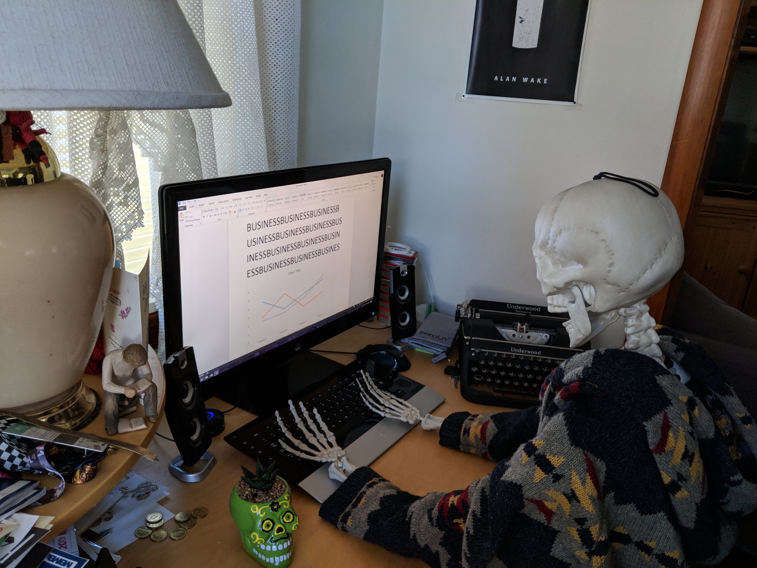 Wrapping Up a TPS Report Before Work