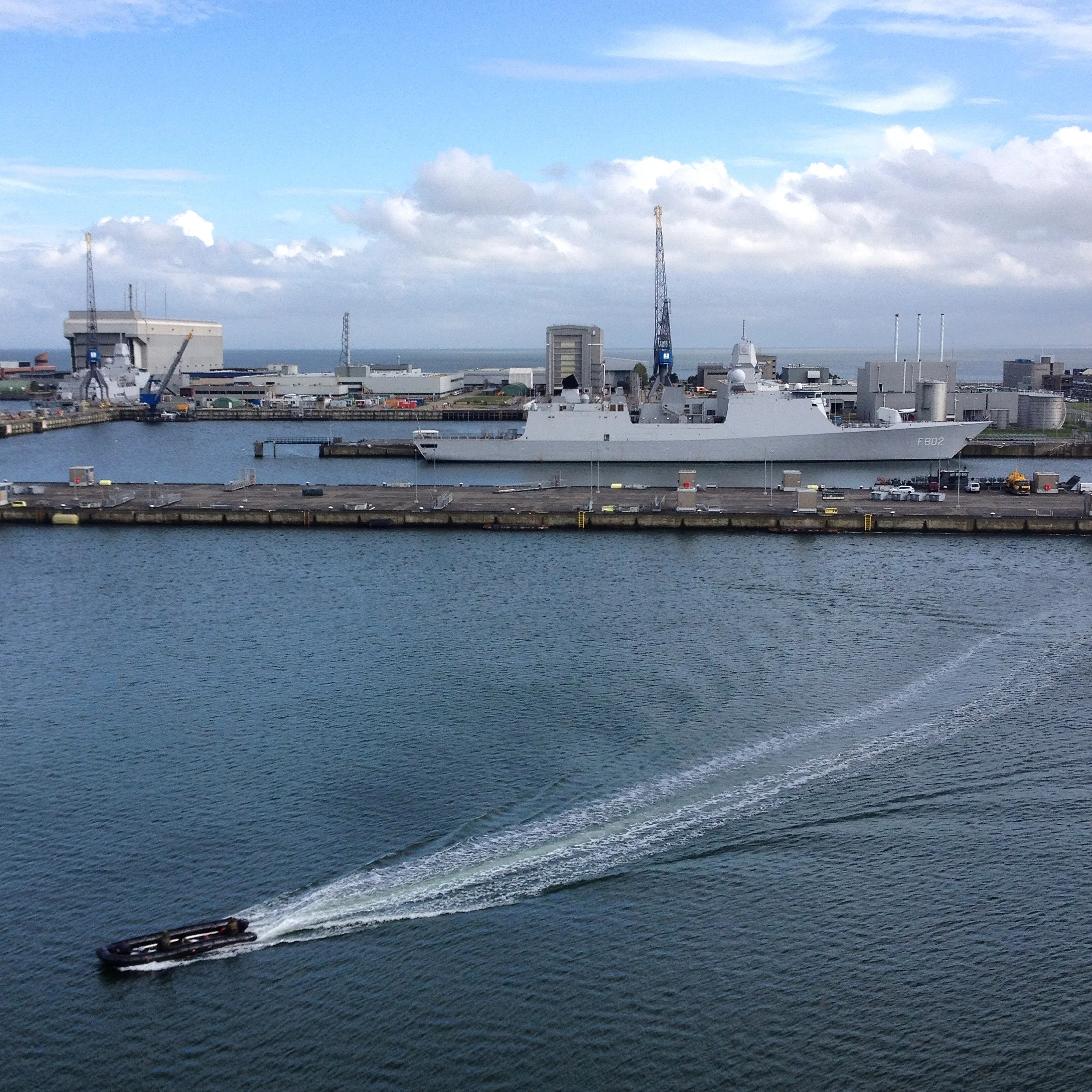 Den Helder Navy Harbor and Zr.Ms. De Zeven Provinciën