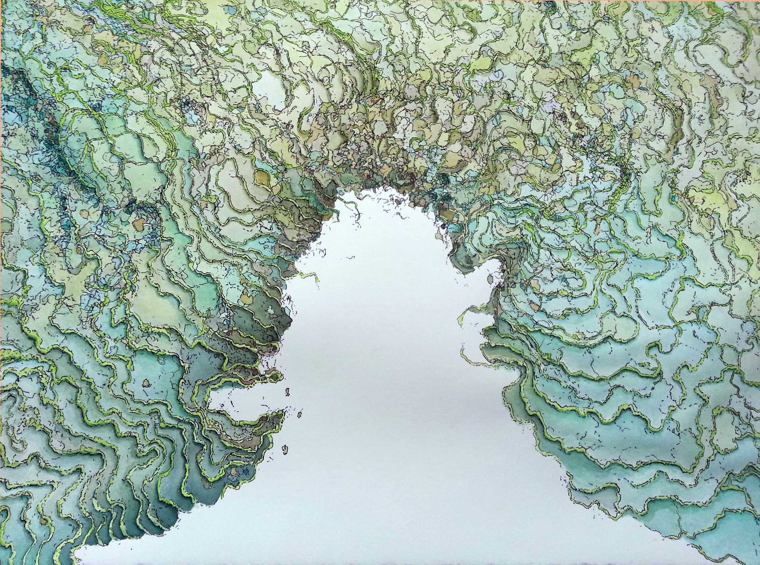 Paul Booker - Ridges: Greens and Yellows