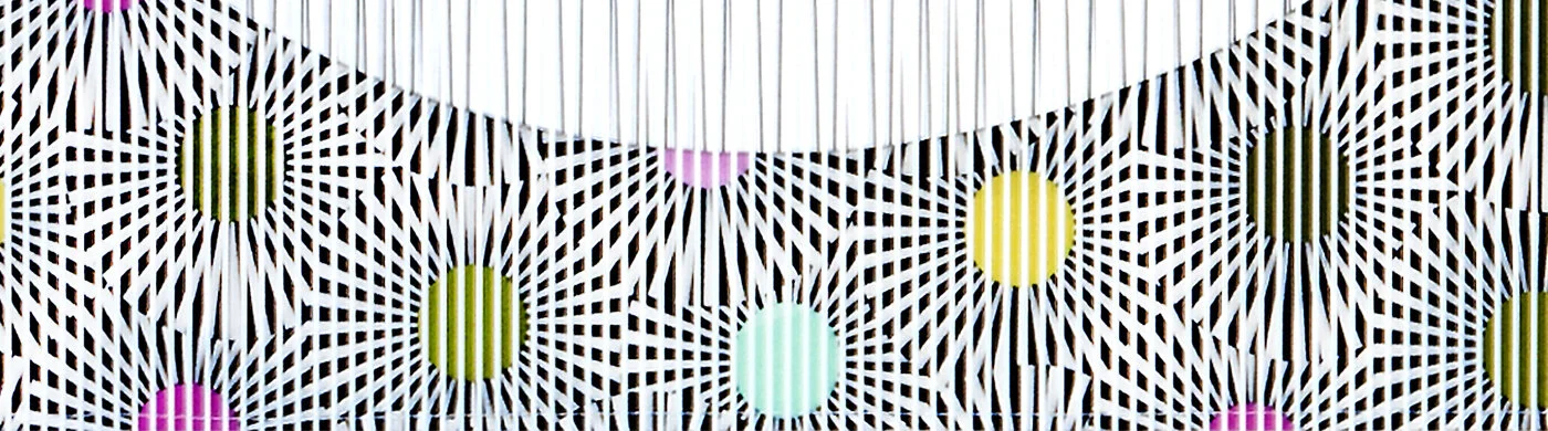 detail of Orna Feinstein’s “Tree Dynamics #128” - look closely and you’ll see how the fabric is sewn to the paper