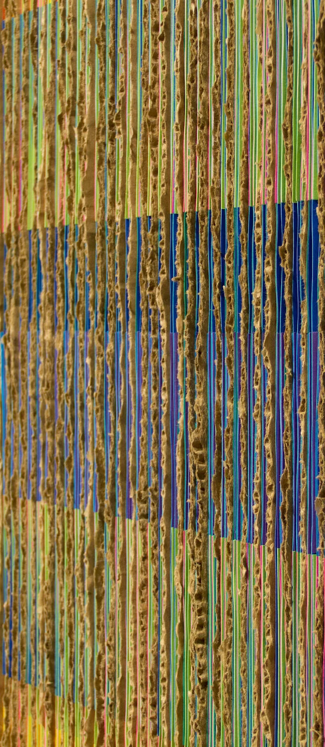detail view from the side of “Chromatic Interference #2” by Edward Lane McCartney