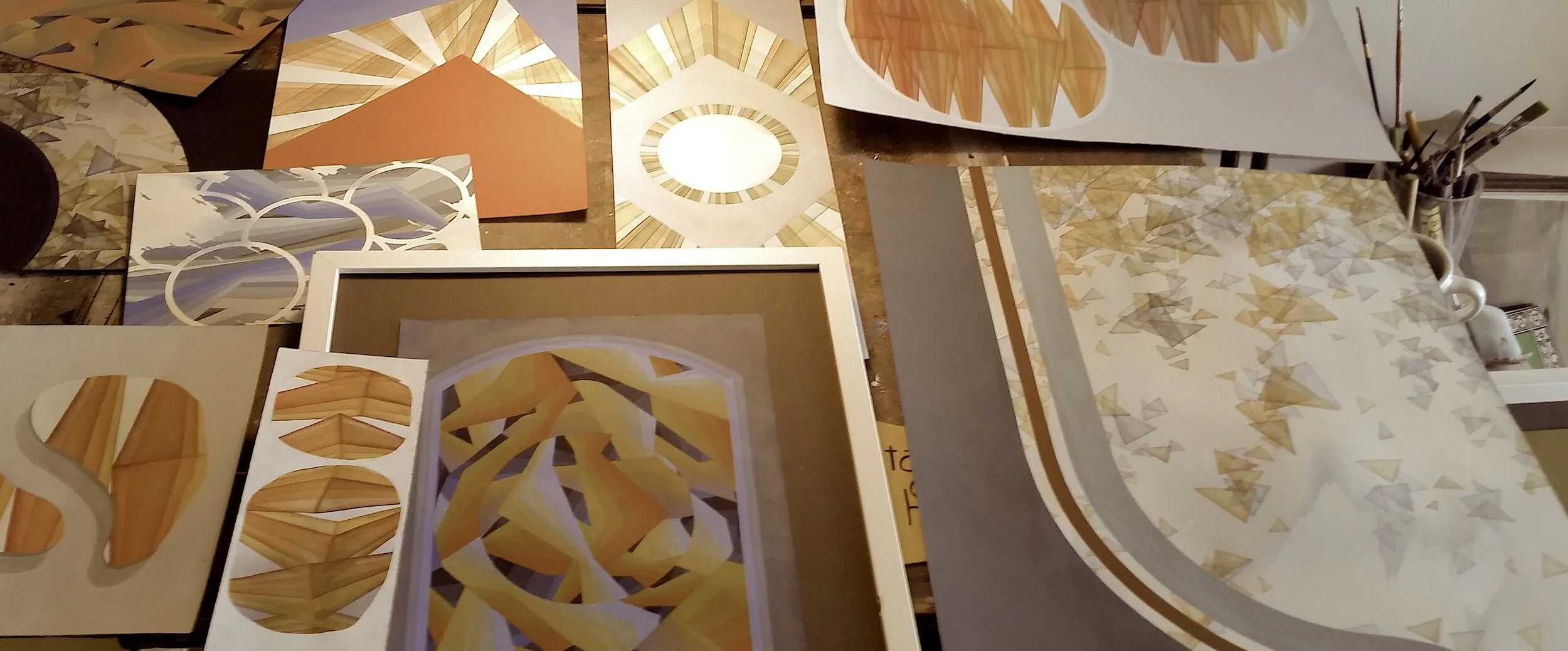 A snap-shot of Michael W. Hall’s studio in 2015.