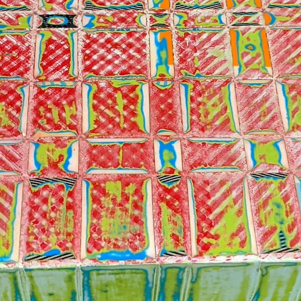 Detail of Adreon Henry’s “Picnic with Atomic Family 3”.