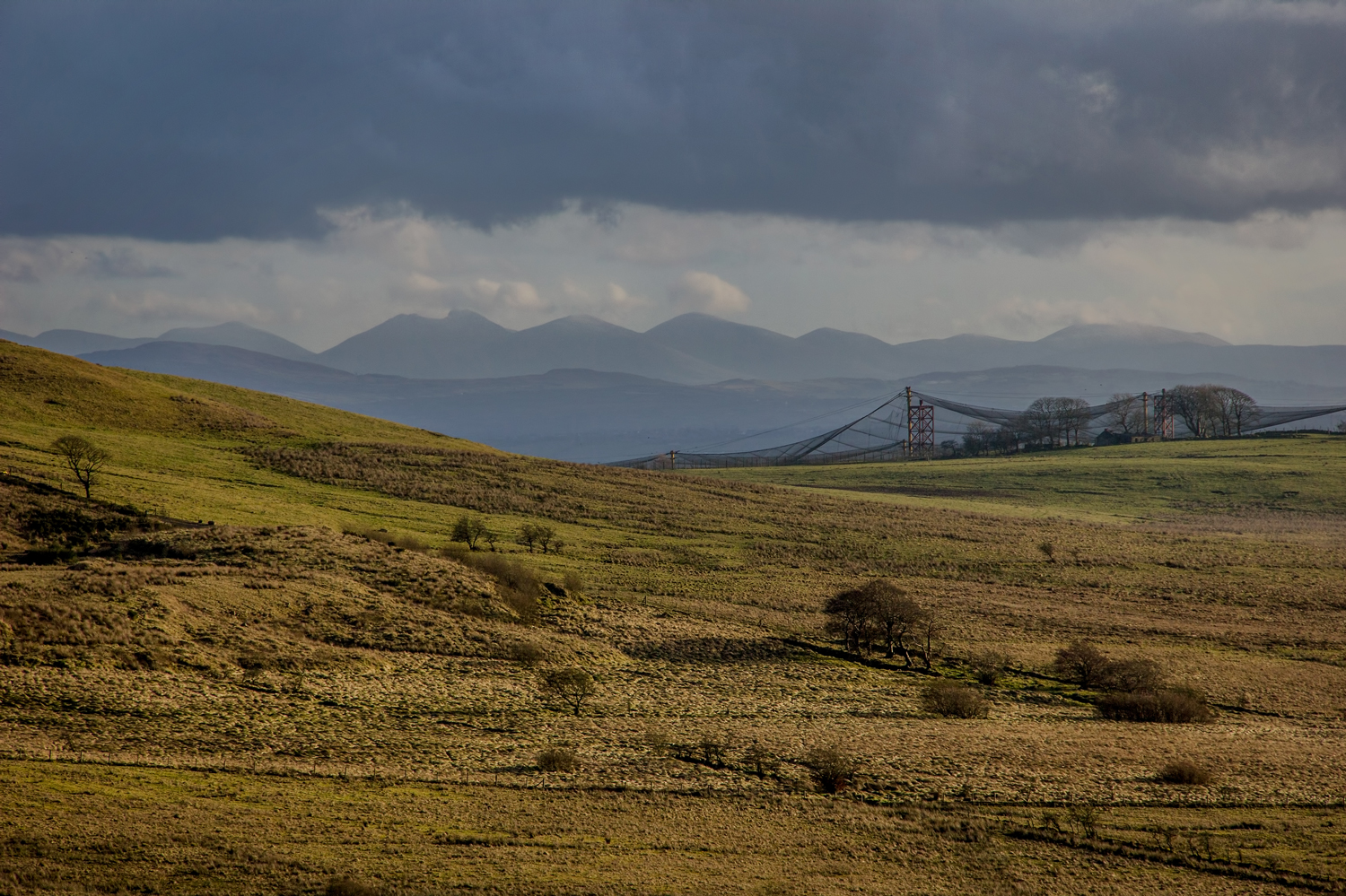 The Mourne mountains from the slopes of Priest's Hill.
