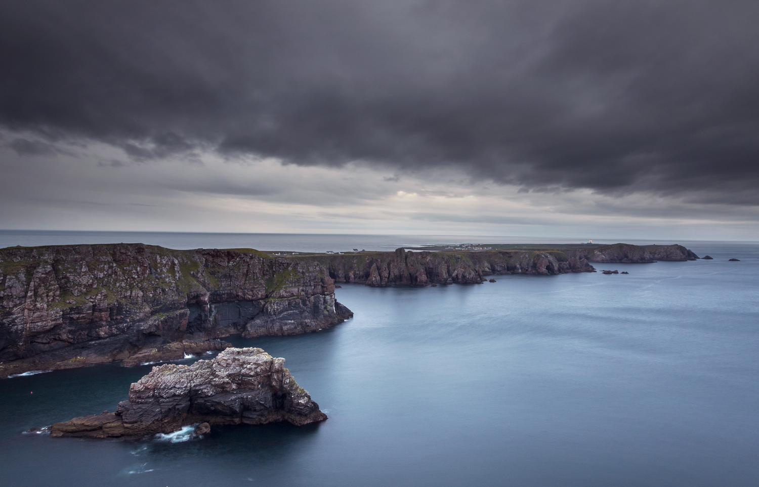 Last light over Tory island, viewed from the Wishing stone.