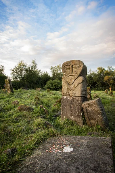 The Janus figure, Caldragh cemetery.