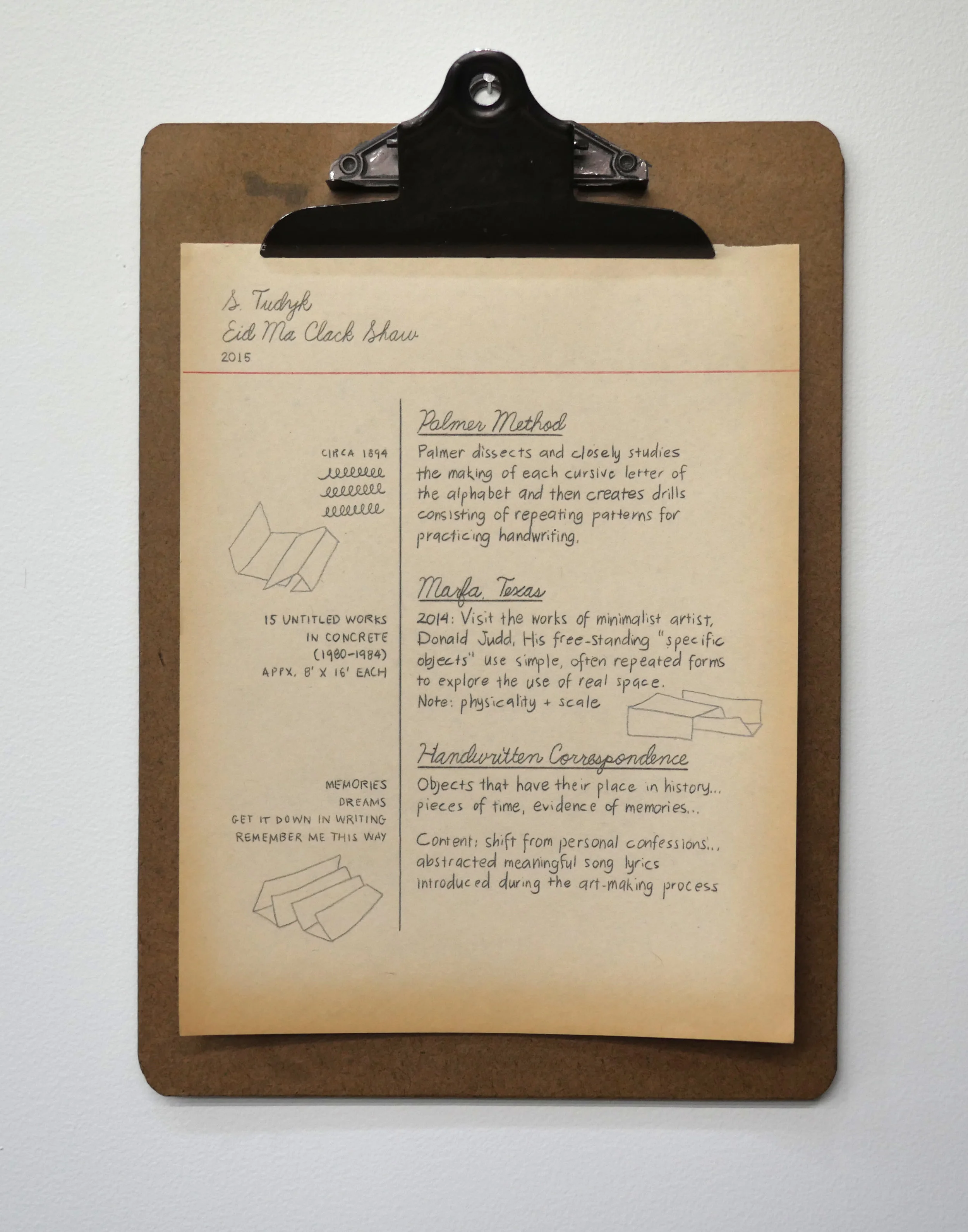 Artist Statement, 2015