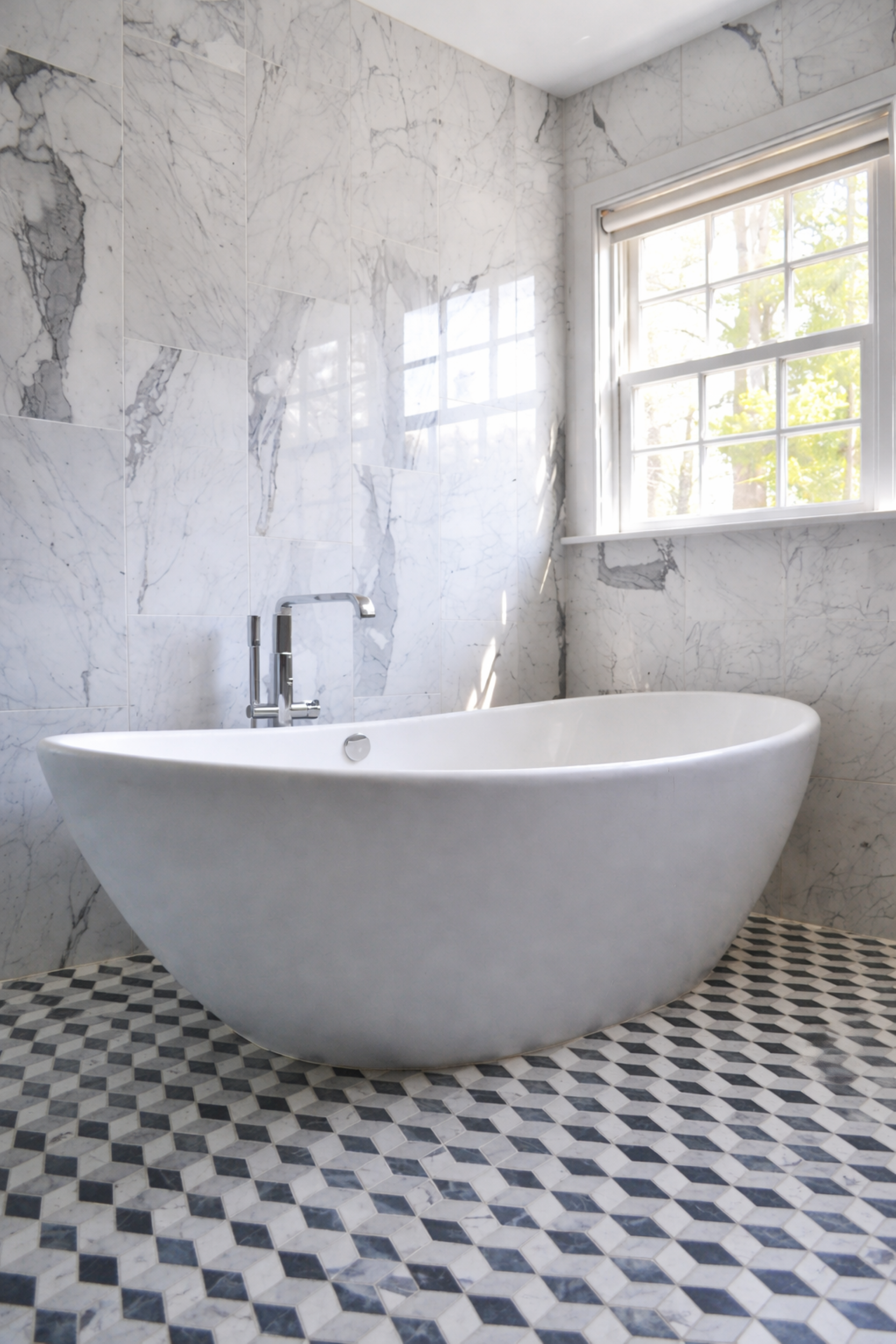 Boston Interior Designer Contemporary Renovated Home Primary Bathroom Winchester, Ma.png