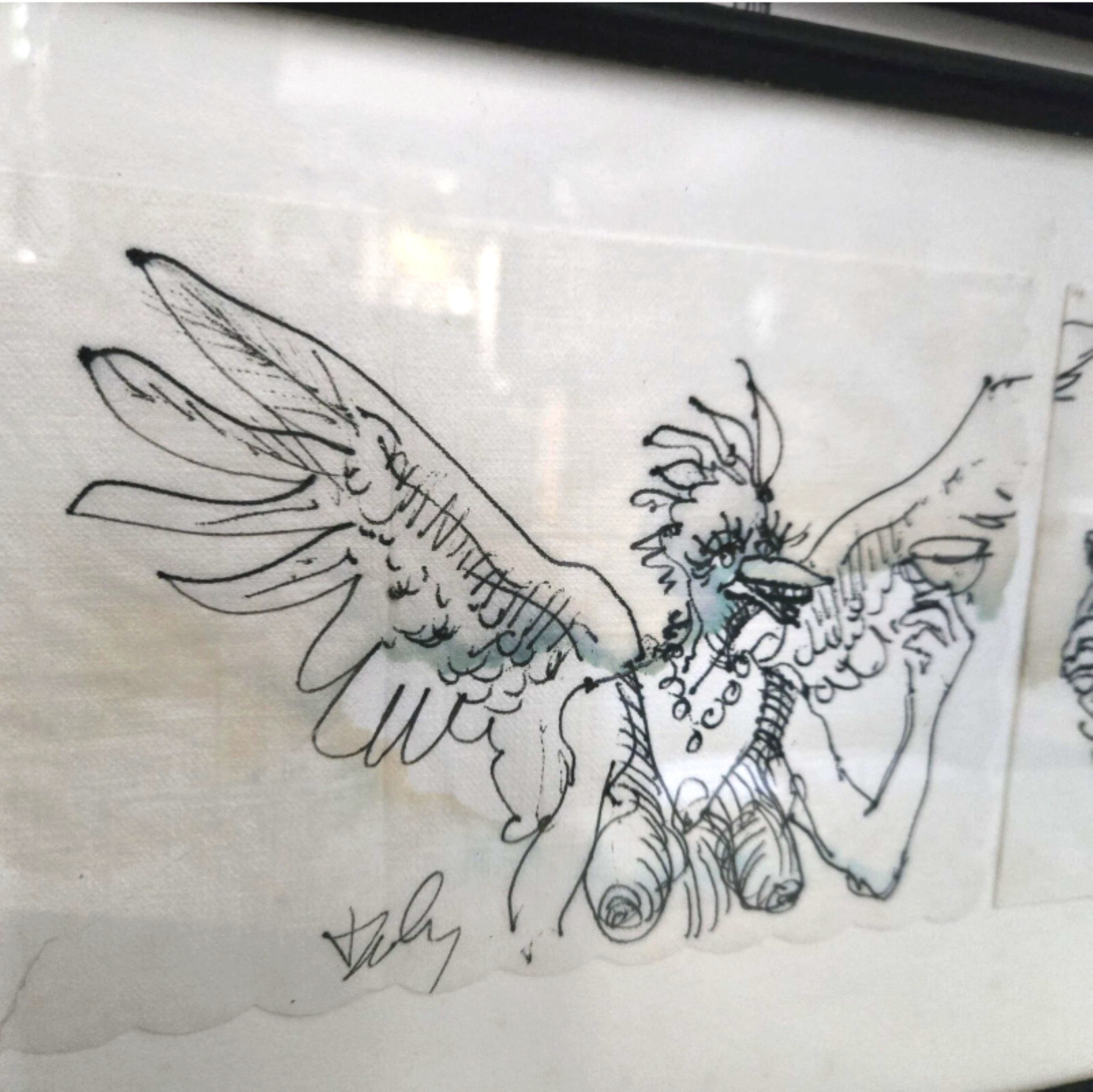 Salvador Dali, Original Napkin Drawings (Ink) 5.png