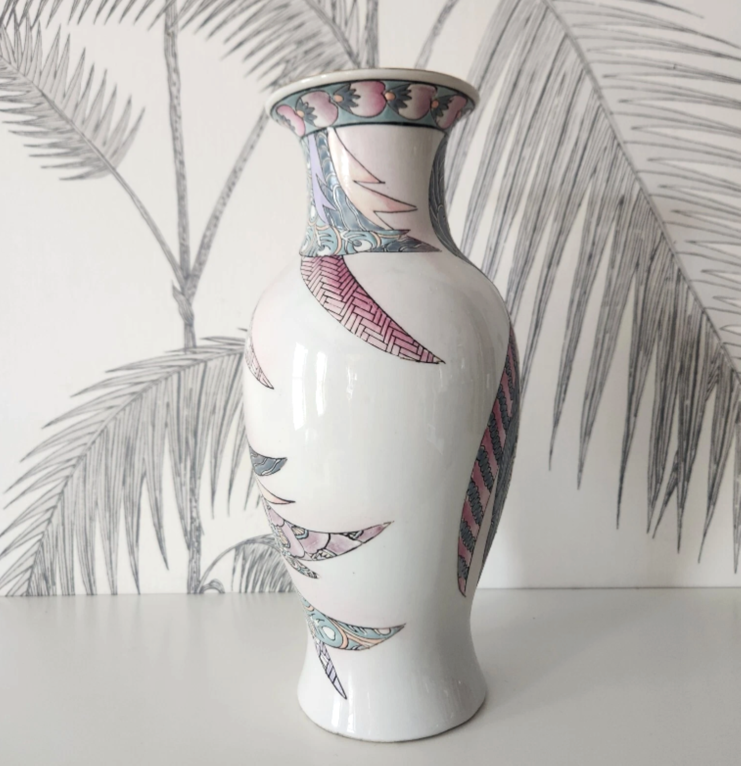Vintage Ceramic Vase Handpainted In Macau 2.png