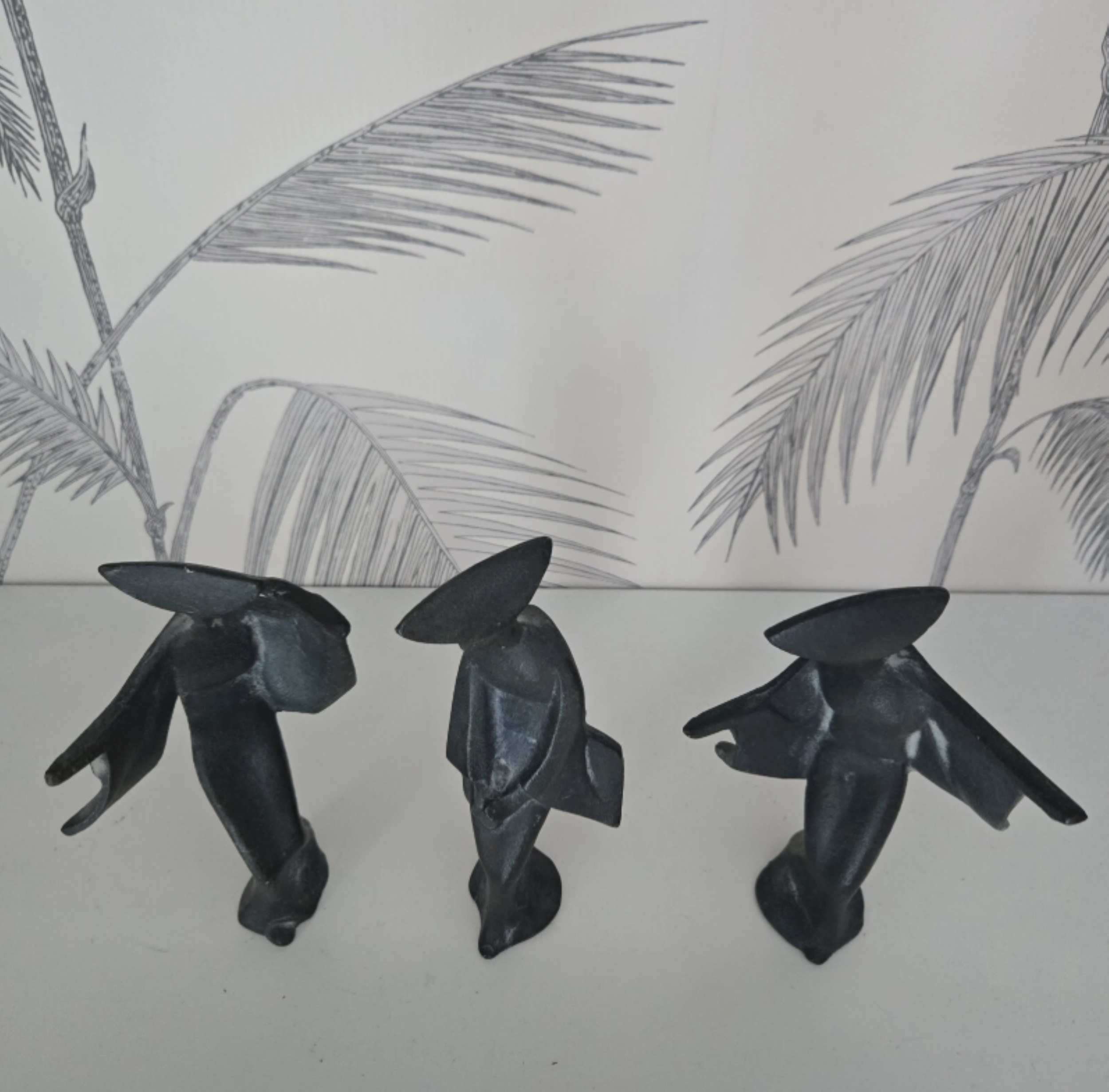 Vintage Pewter Statues, Geishas, Circa 30's 8.png