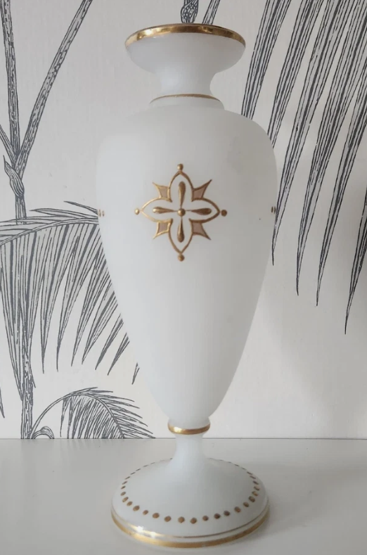 Vintage Vase, Frosted Glass, Cameo Motif, Textured Relief, Art Glass, Victorian  4.png