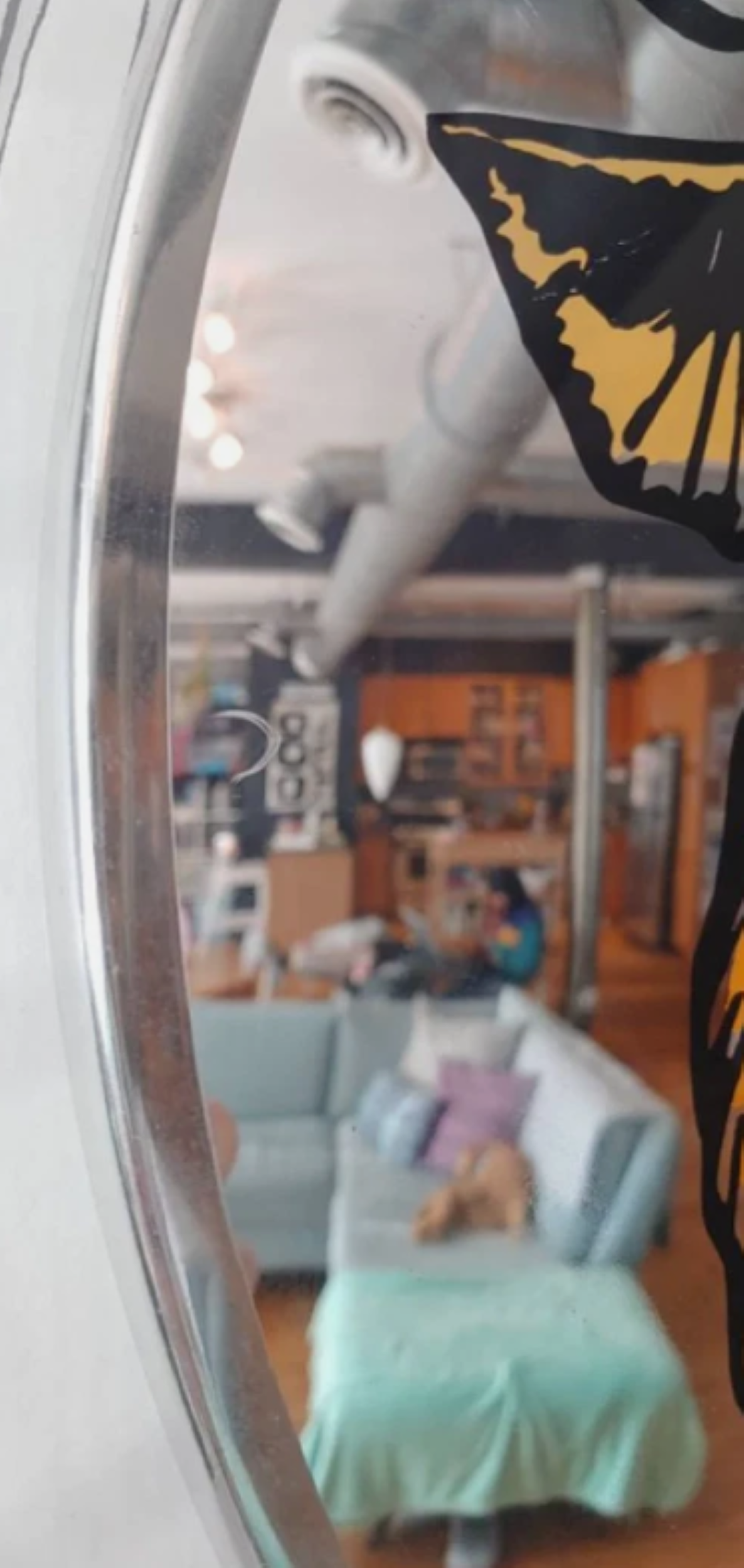 Vintage Round Mirror, Olde English 800, Advertisement, Tiger motif 3.png