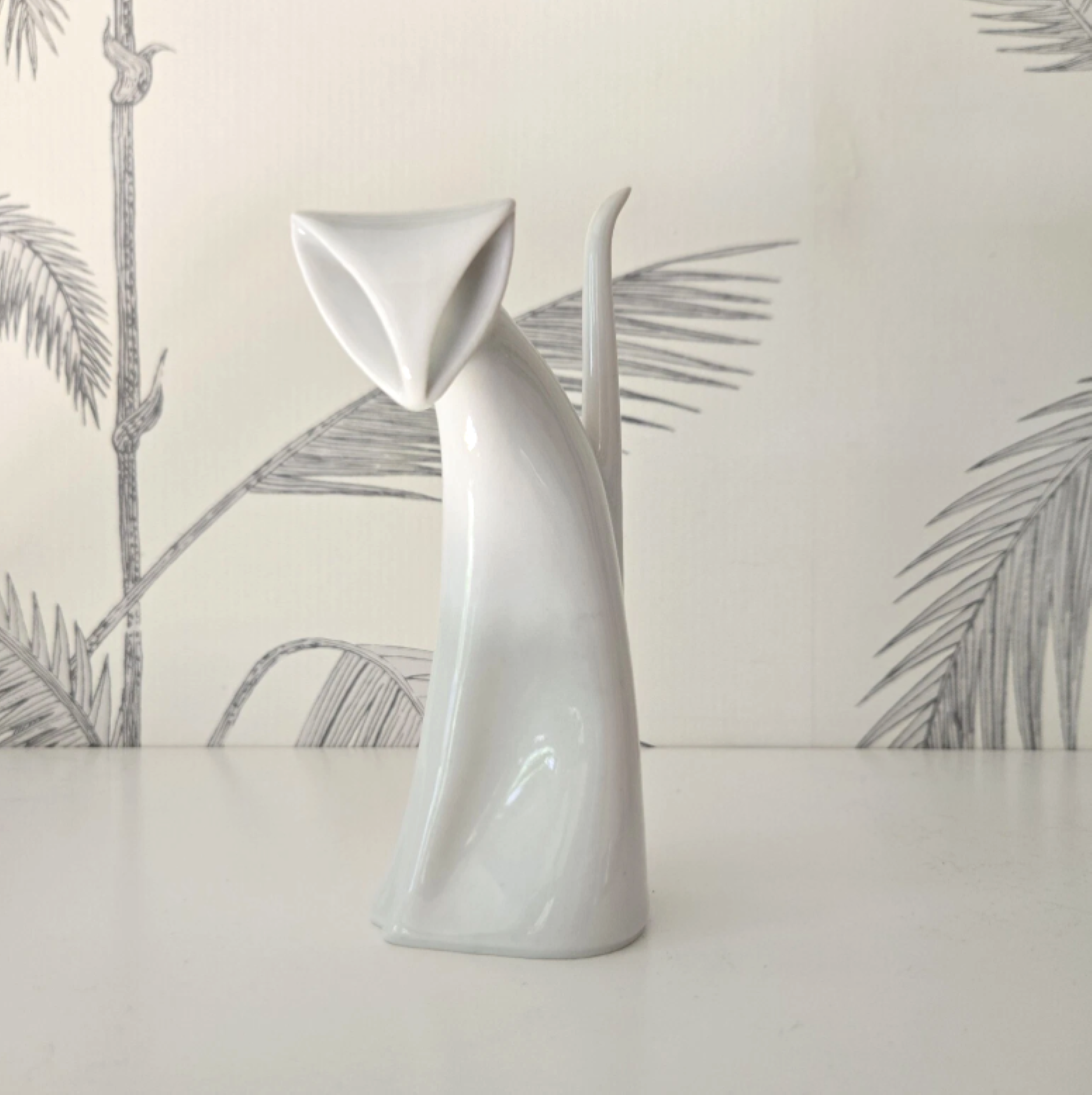 Vintage Royal Dux Porcelain Cat Figurine by Jaroslav Ježek, 1958