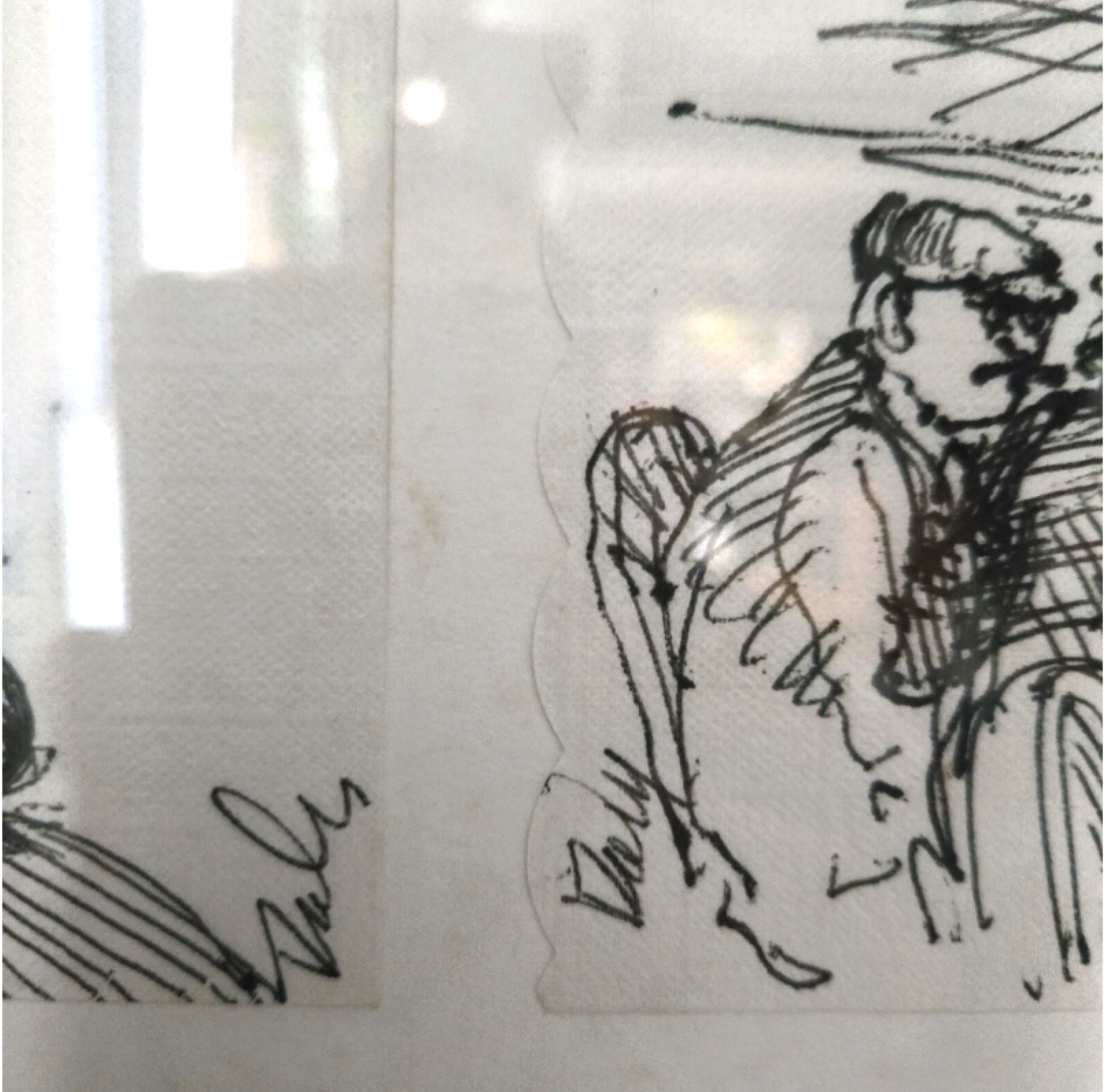 Salvador Dali, Original Napkin Drawings (Ink) 4.png