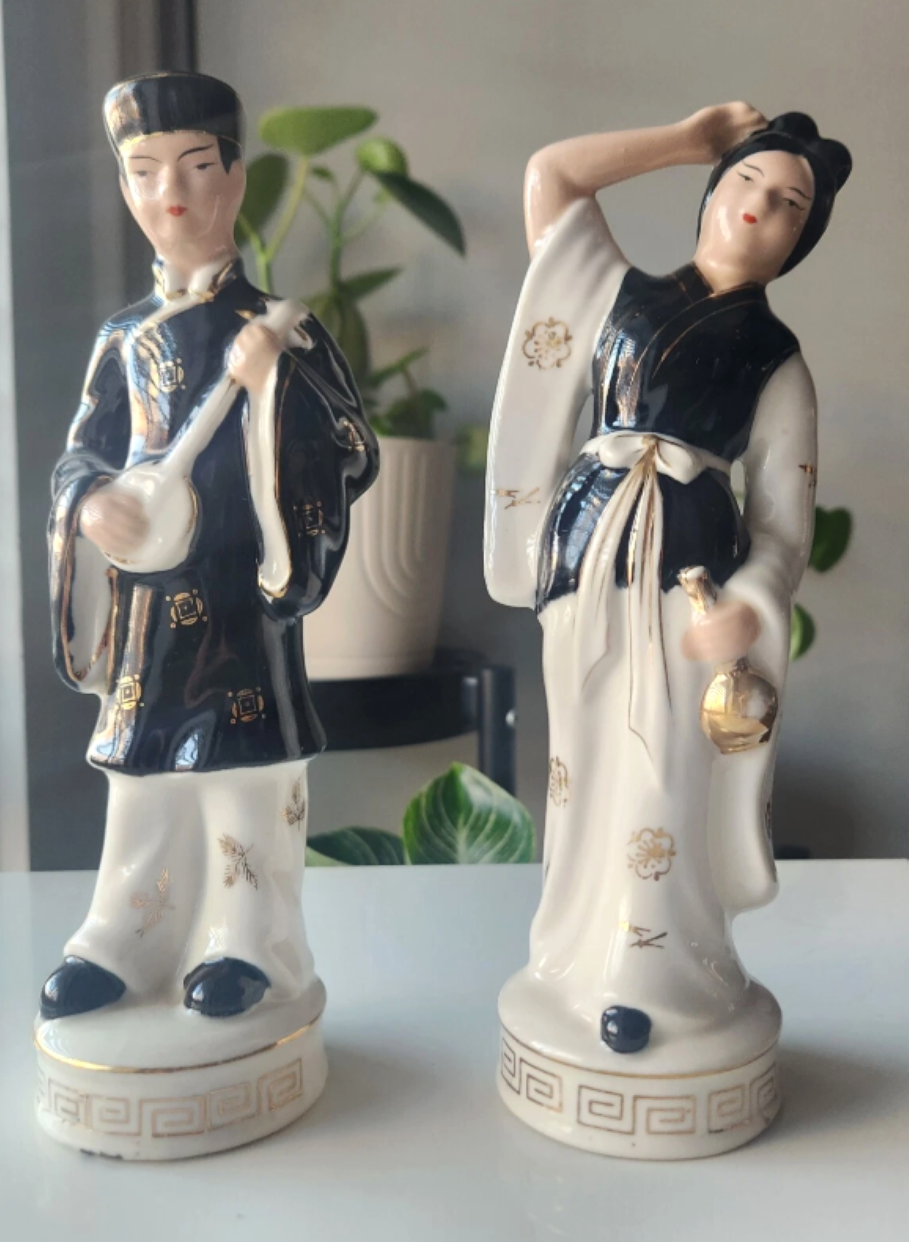 Vintage Occupied Japan Moriyama Girl And Boy Ceramic Statues  1.png