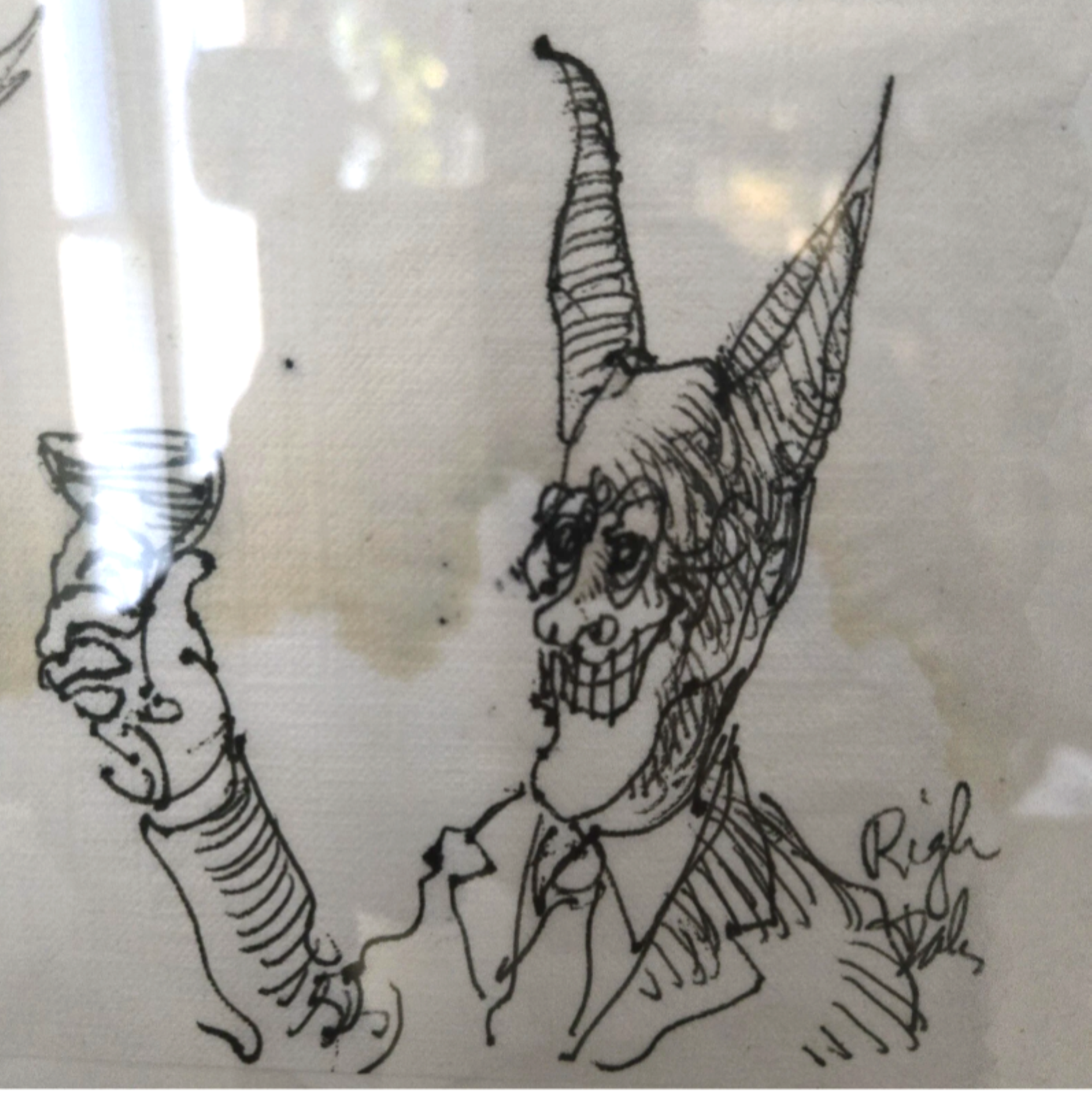 Salvador Dali, Original Napkin Drawings (Ink) 10.png