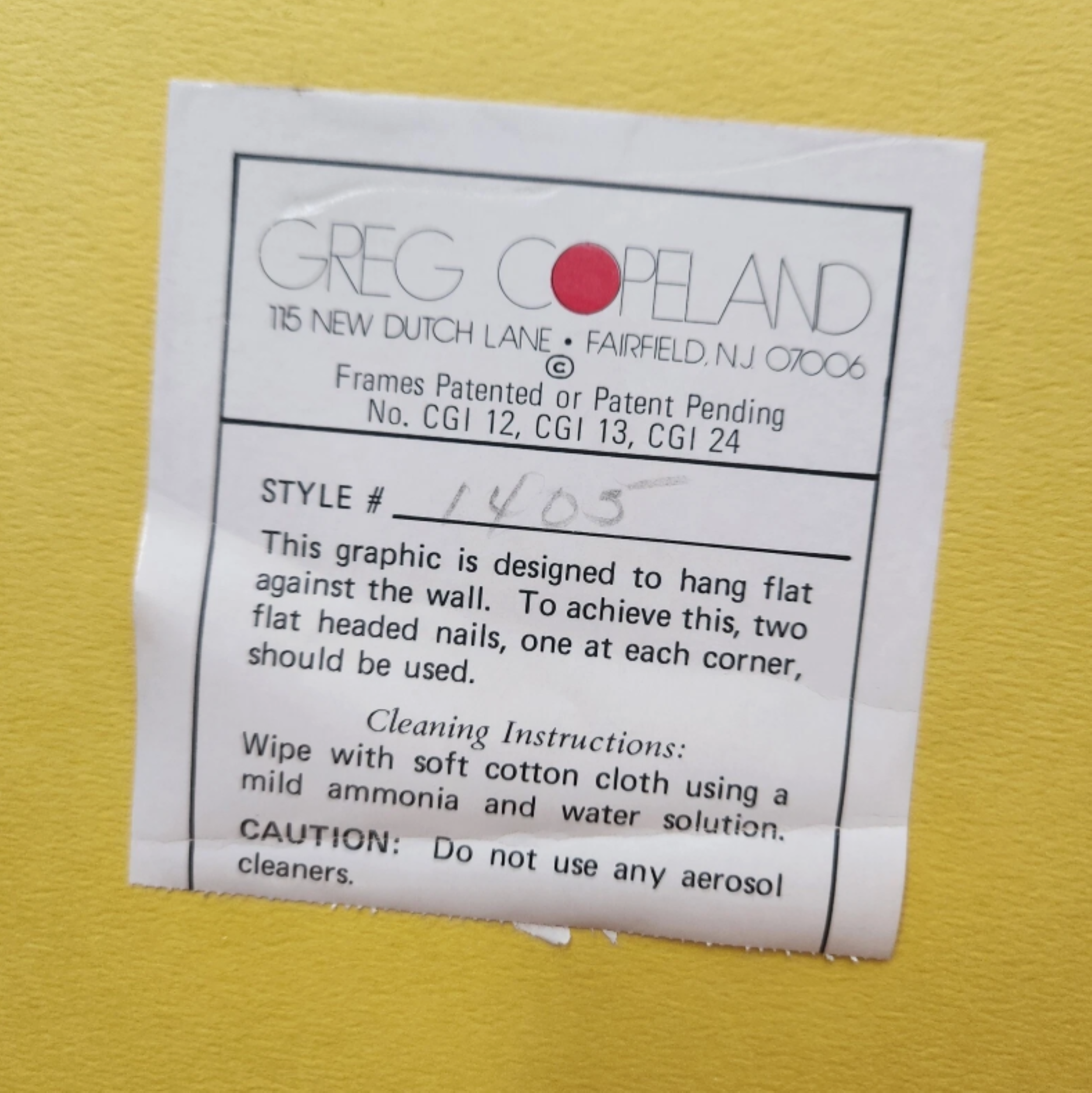 Greg Copeland Decorative Mirror, Signed, Dated, Labeled, Style #1405, Vintage  5.png