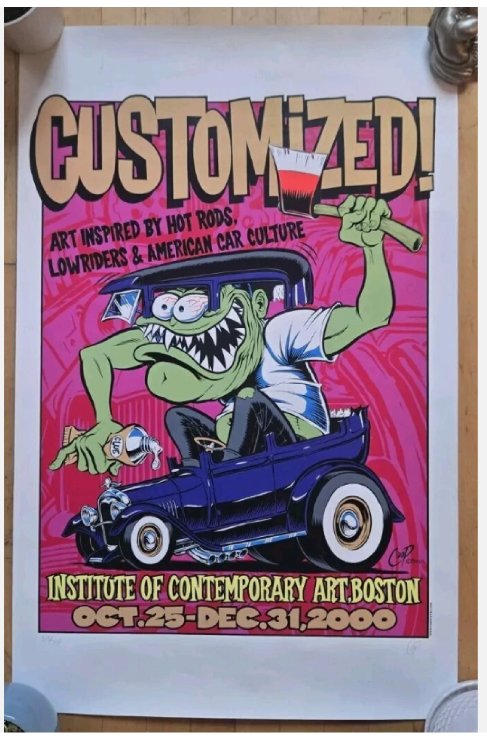 Hot Rod Poster, Silkscreen by Artist Coop, ICA Boston, Signed & Numbered 1.png