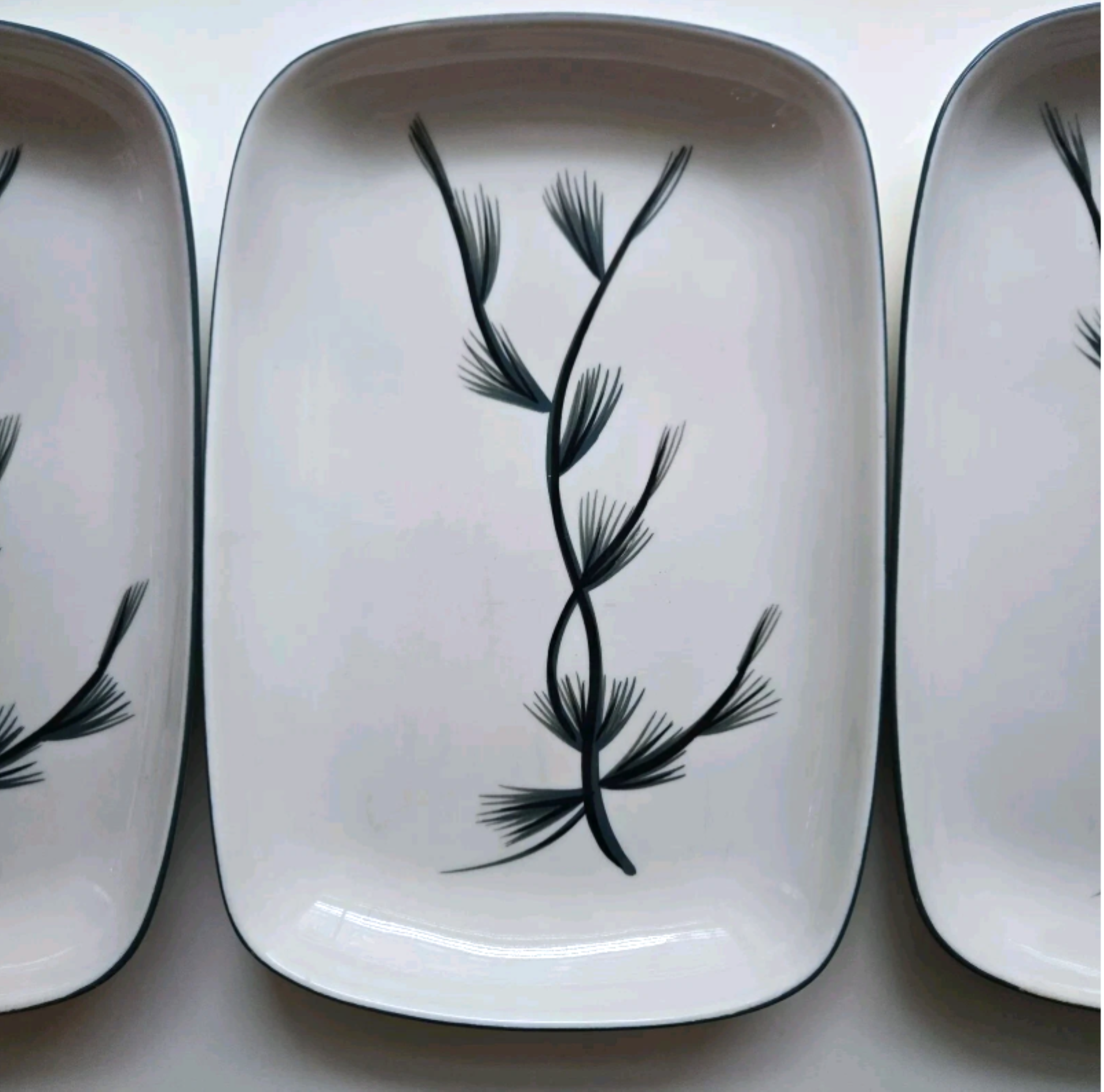 Vintage Winfield Ware Dinner Plate, Blue Spruce, Cali Pottery, Set of 4, MCM 2.png