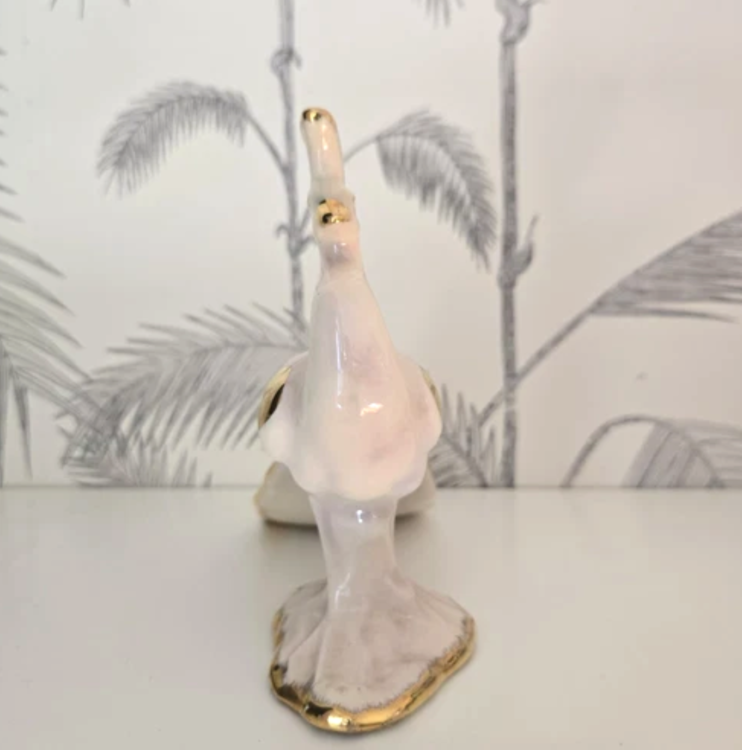 Vintage Peacock Statue, 24 K Gold Plated, Made In USA 5.png