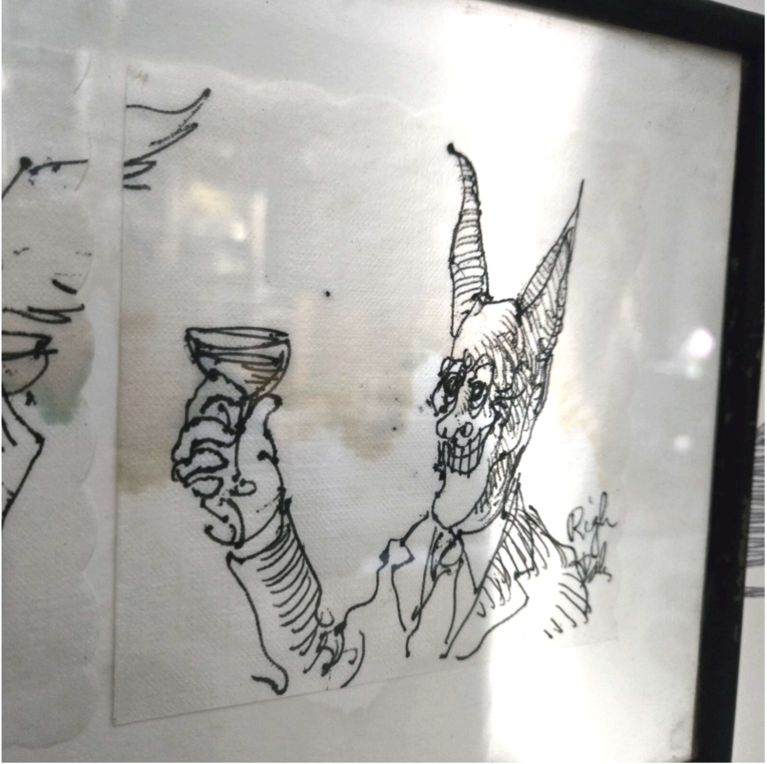 Salvador Dali, Original Napkin Drawings (Ink) 9.png
