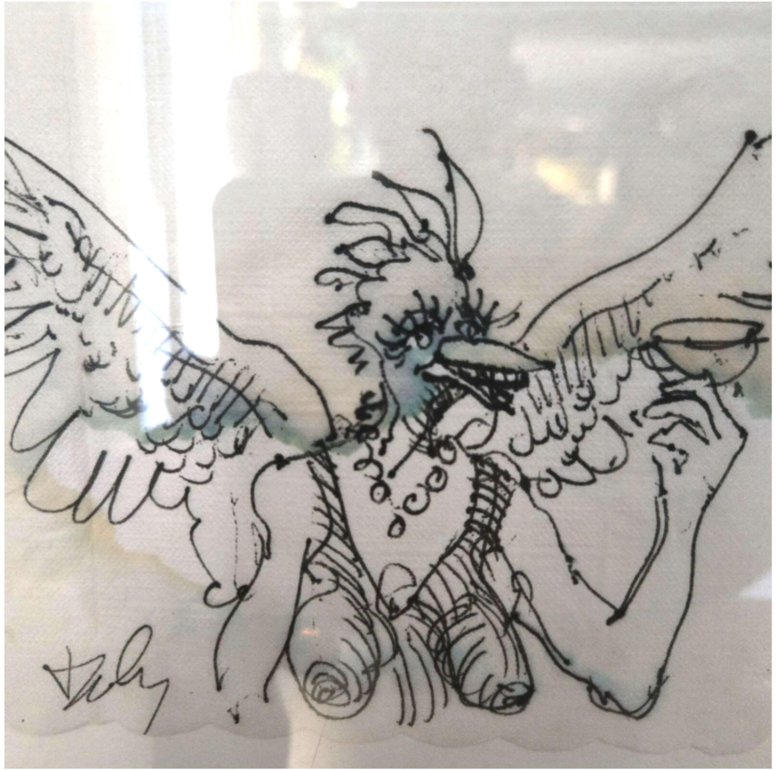 Salvador Dali, Original Napkin Drawings (Ink) 6.png
